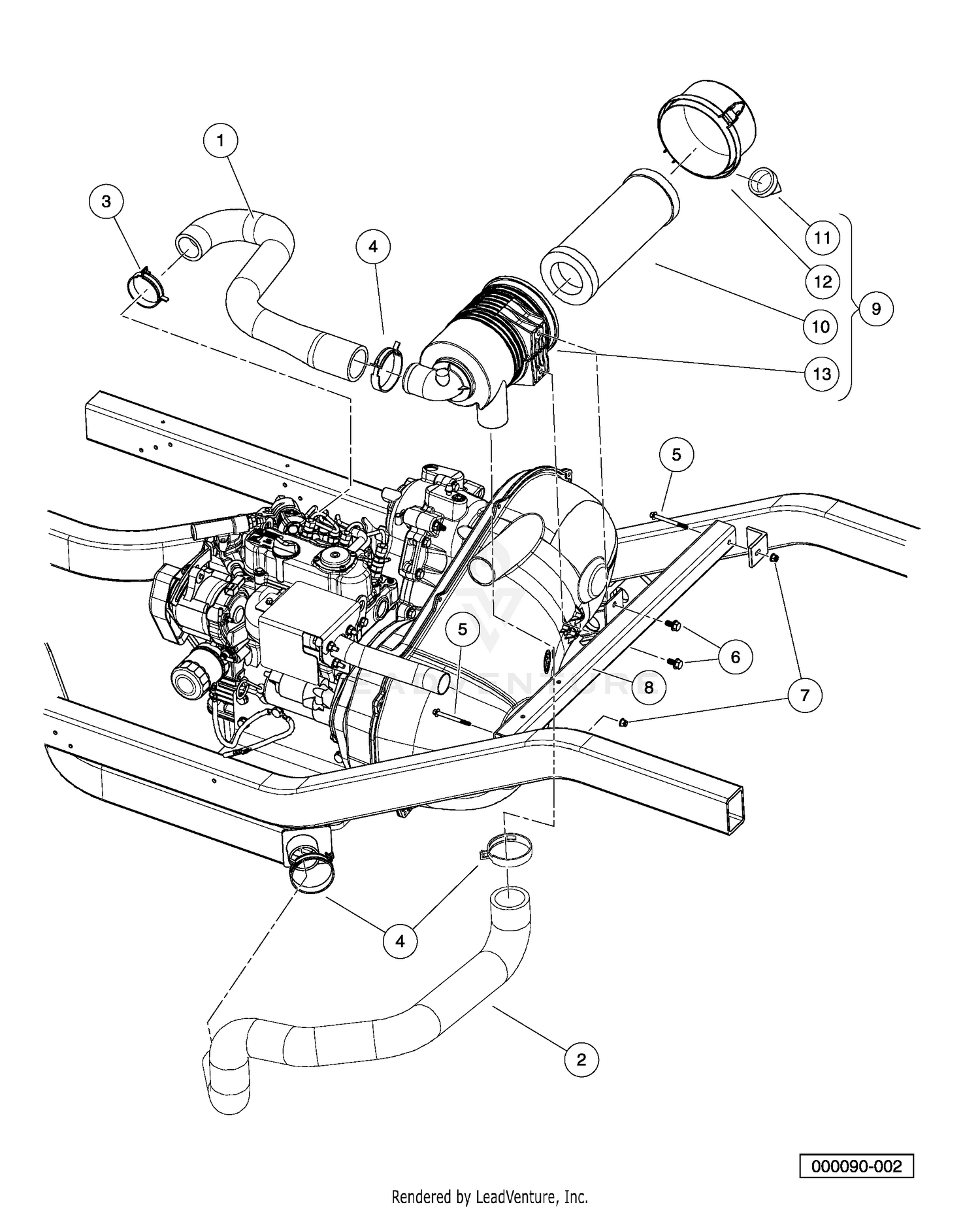 Intake Duct and Air Box Assembly - Diesel Vehicles