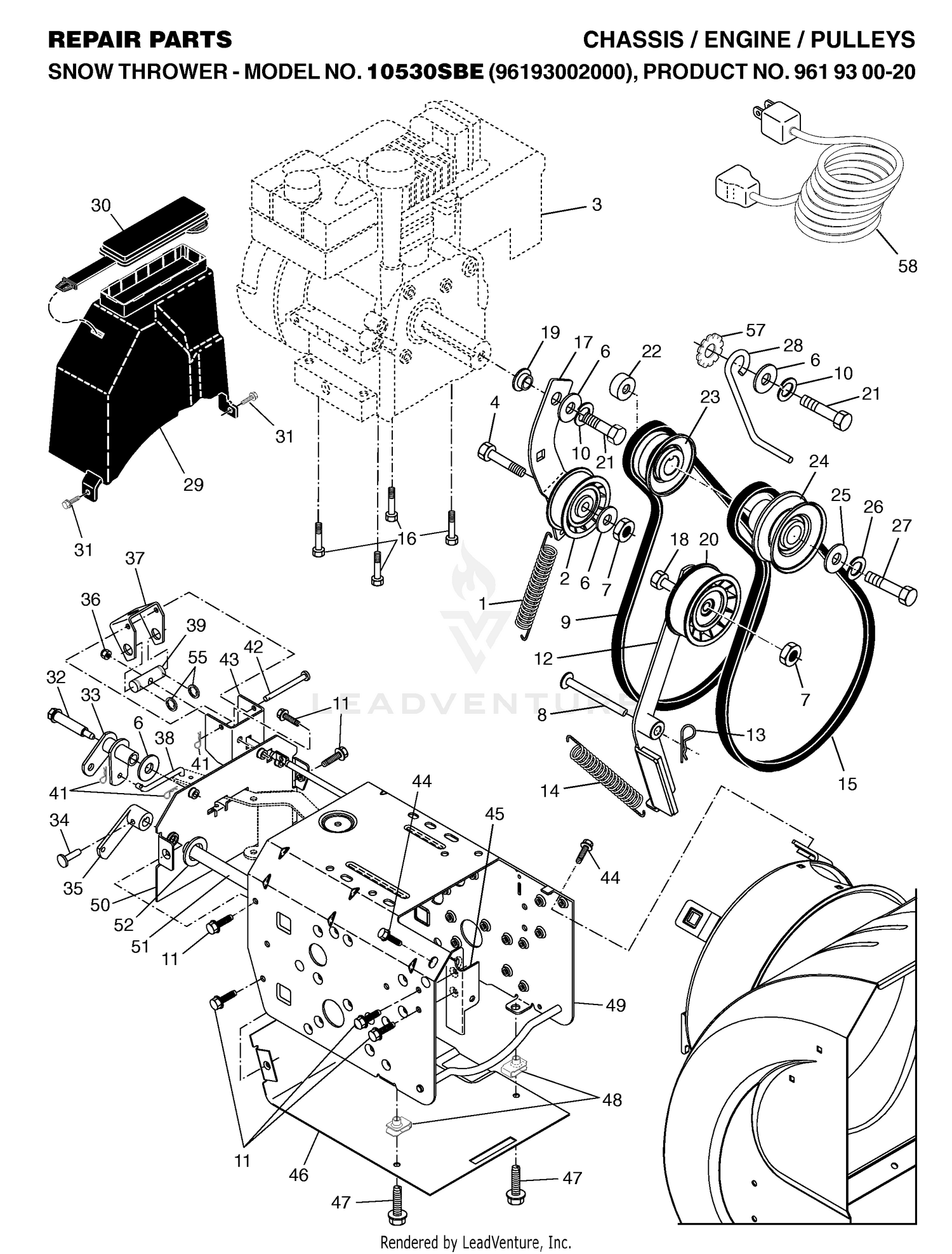 CHASSIS, ENGINE & PULLEYS