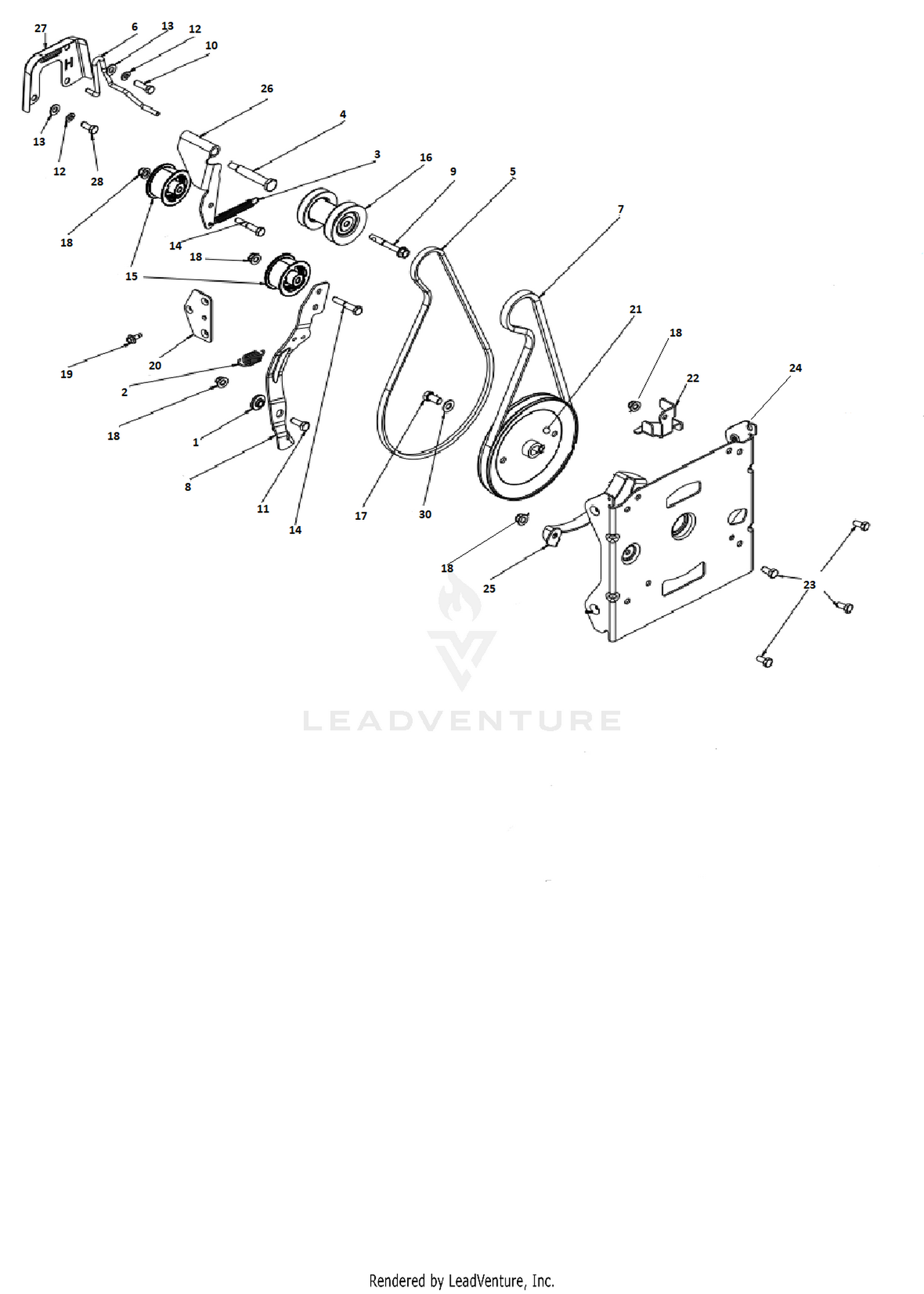 CHASSIS, ENGINE & PULLEYS 5