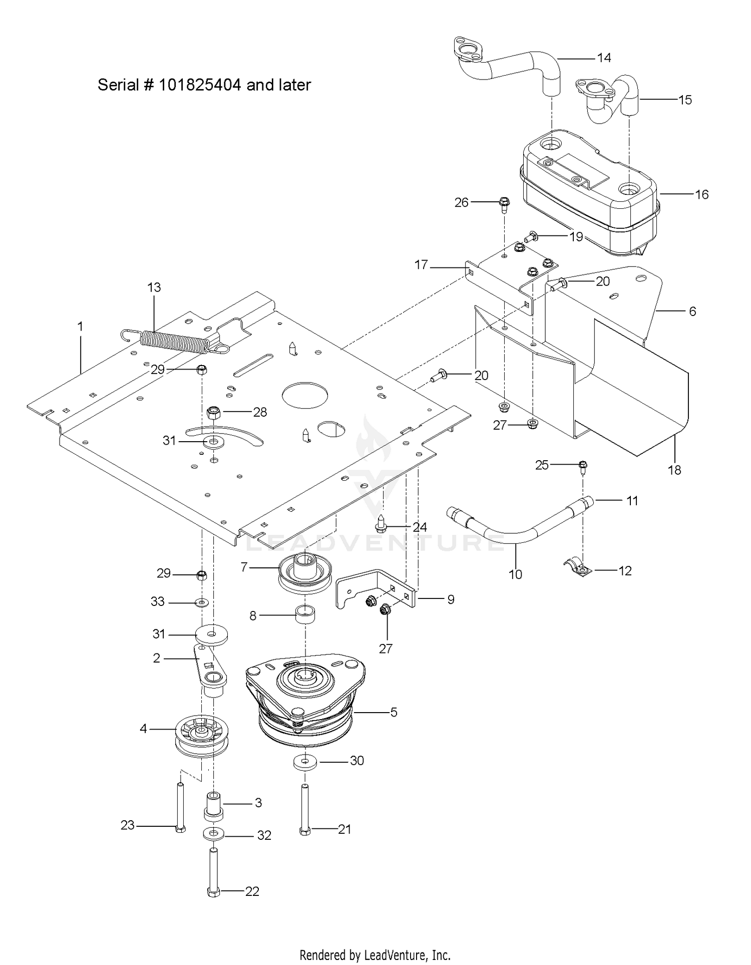 ENGINE MOUNTING, GUARDS & MUFFLER 2