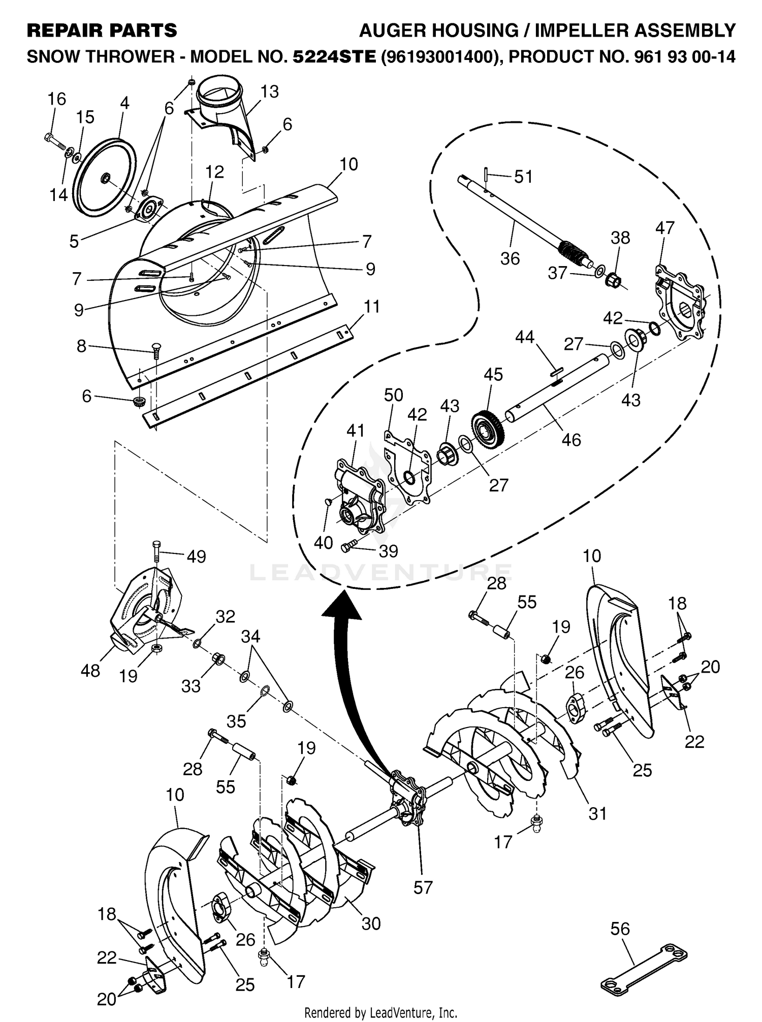 AUGER HOUSING & IMPELLER