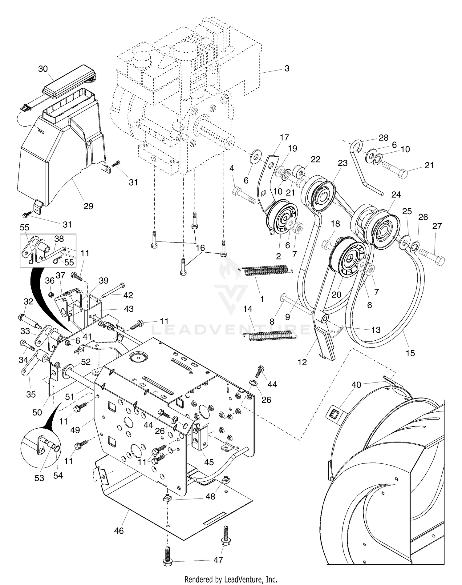 Chassis / Engine / Pulleys