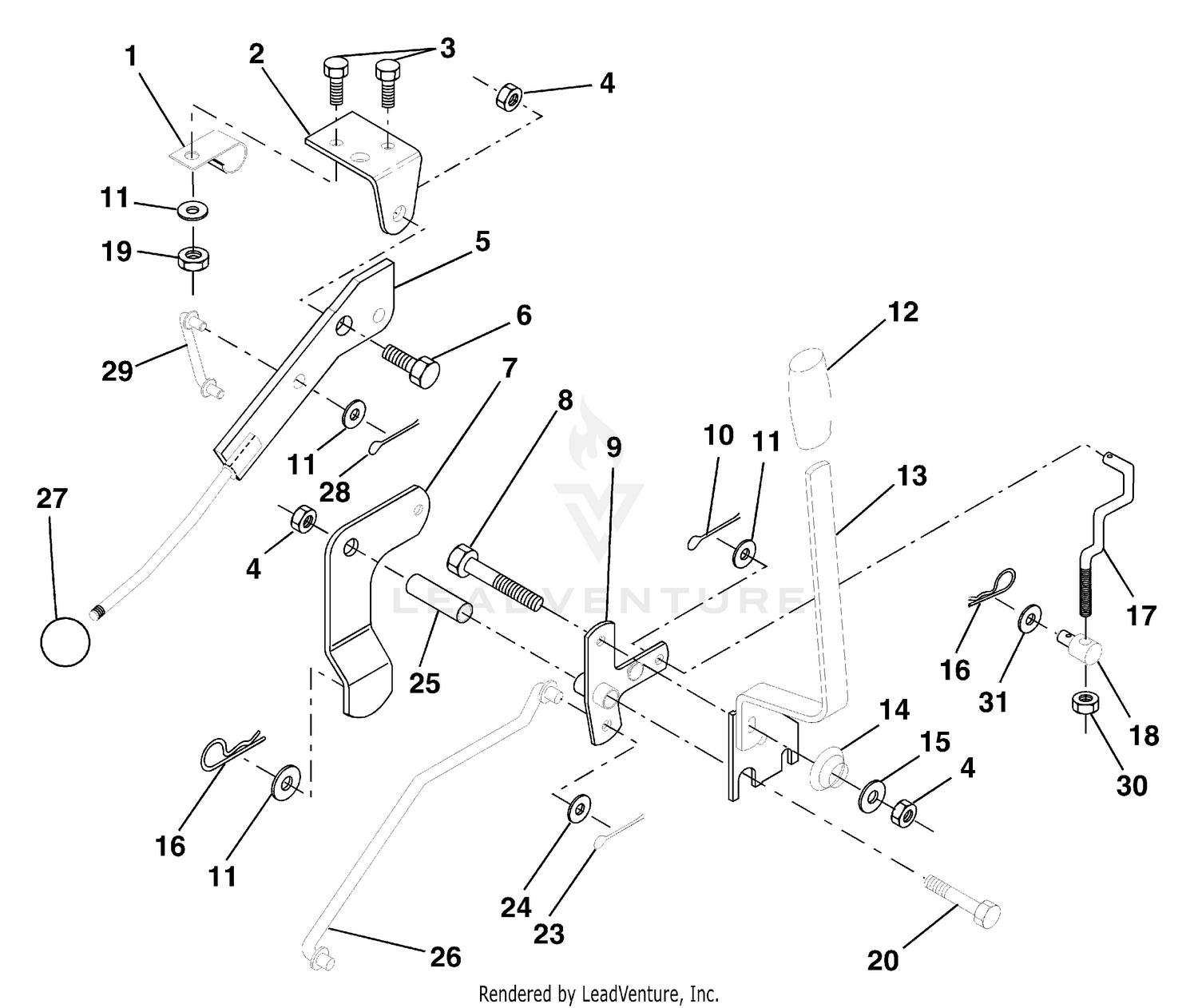 Mower Lift Lever
