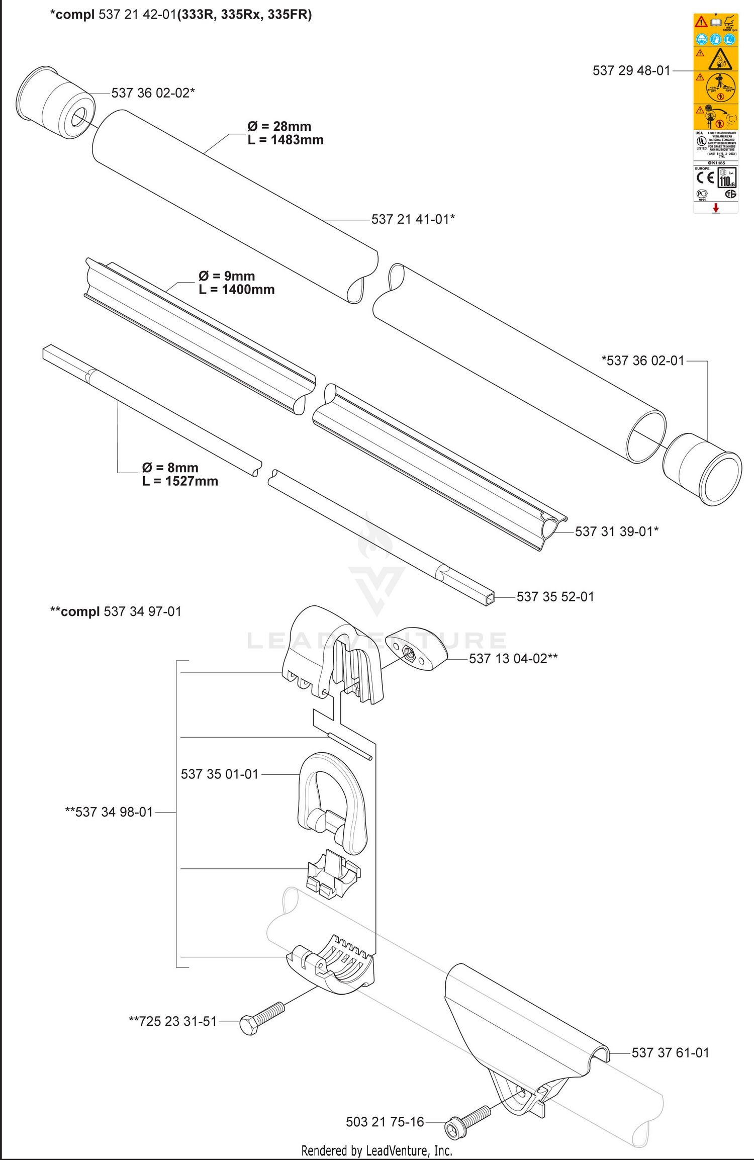 Shaft / 333R / 335RX 335 FR