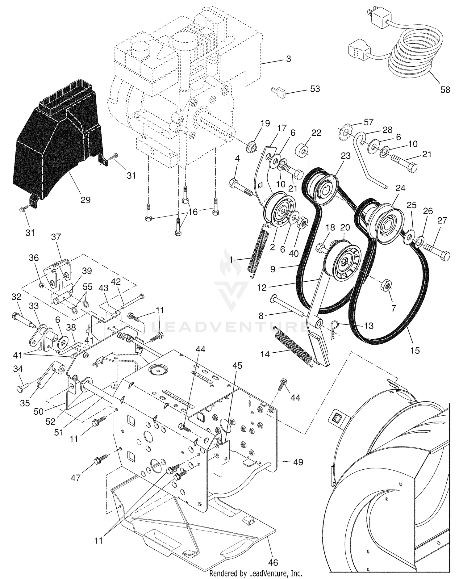 Chassis / Engine / Pulleys