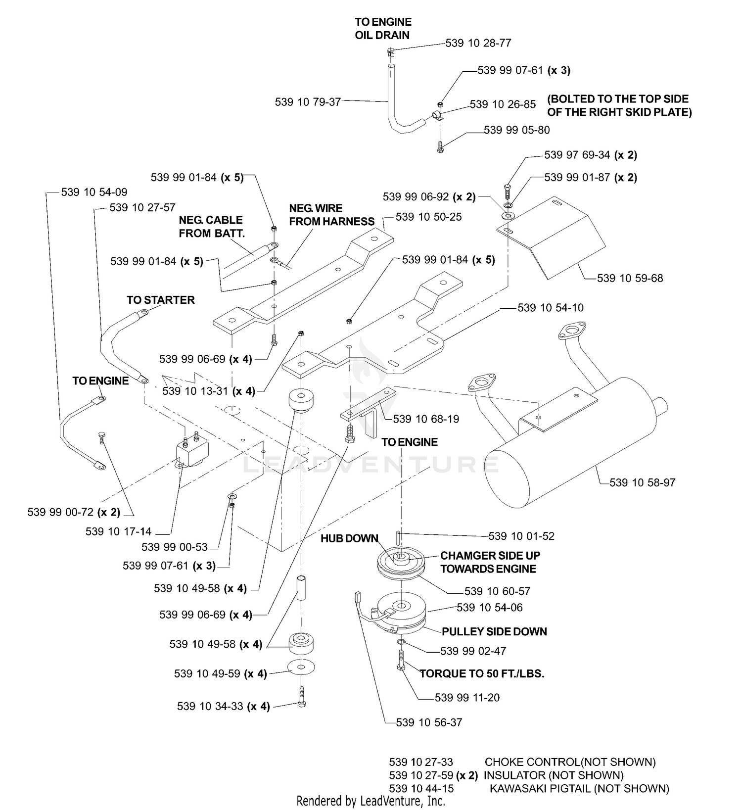 Kawasaki Engine Assembly