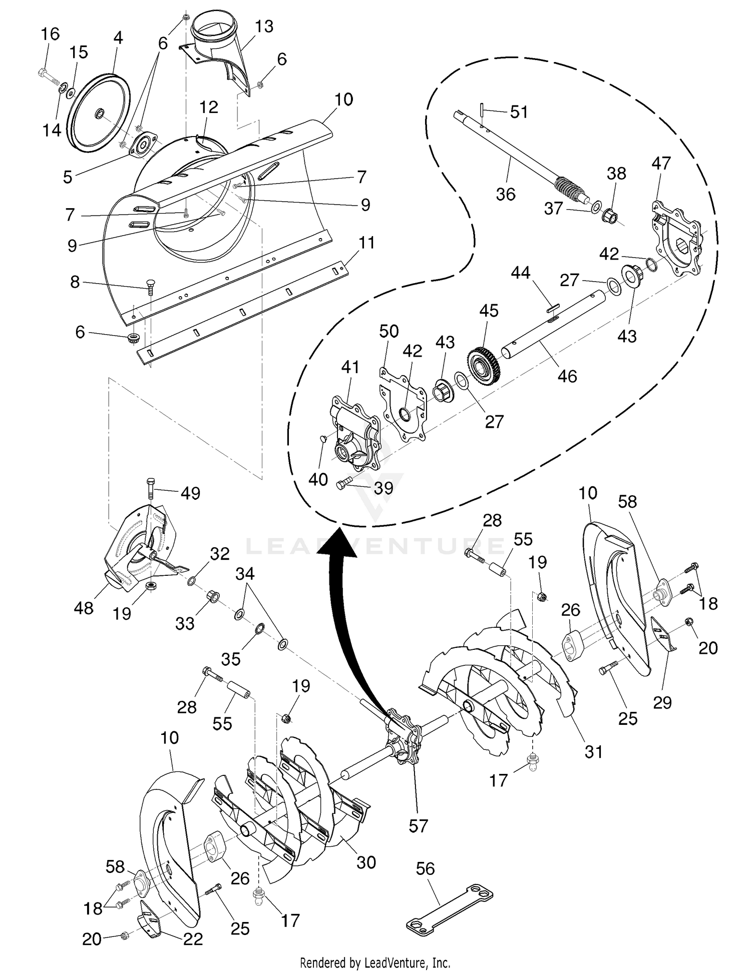 Auger Housing/Impeller Assembly