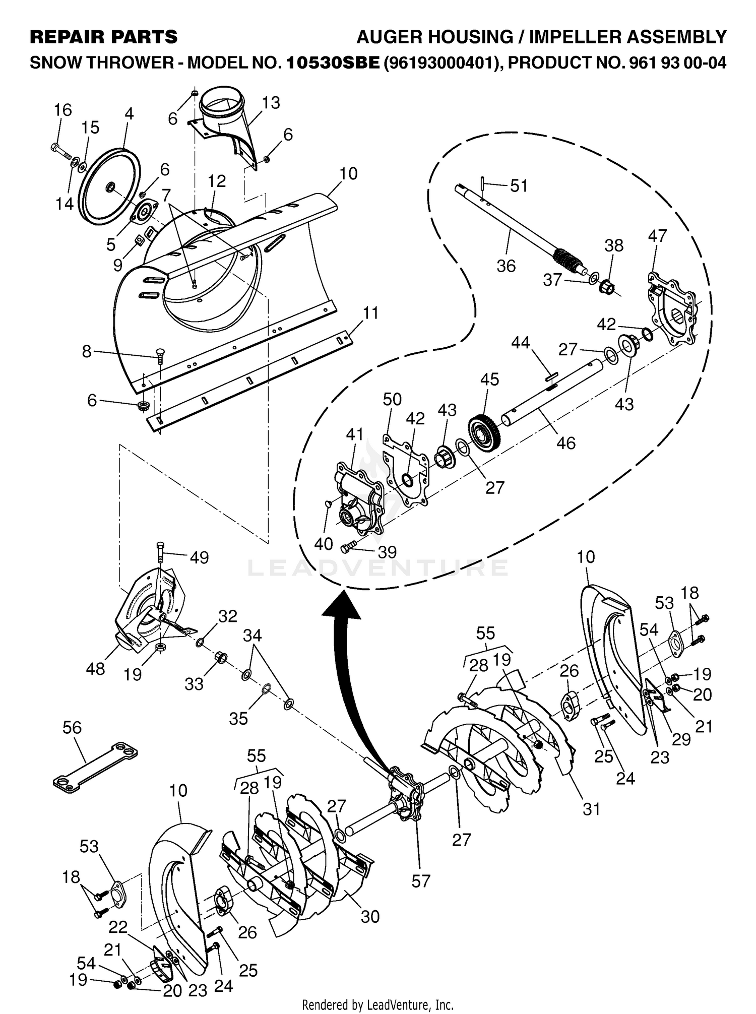AUGER HOUSING & IMPELLER