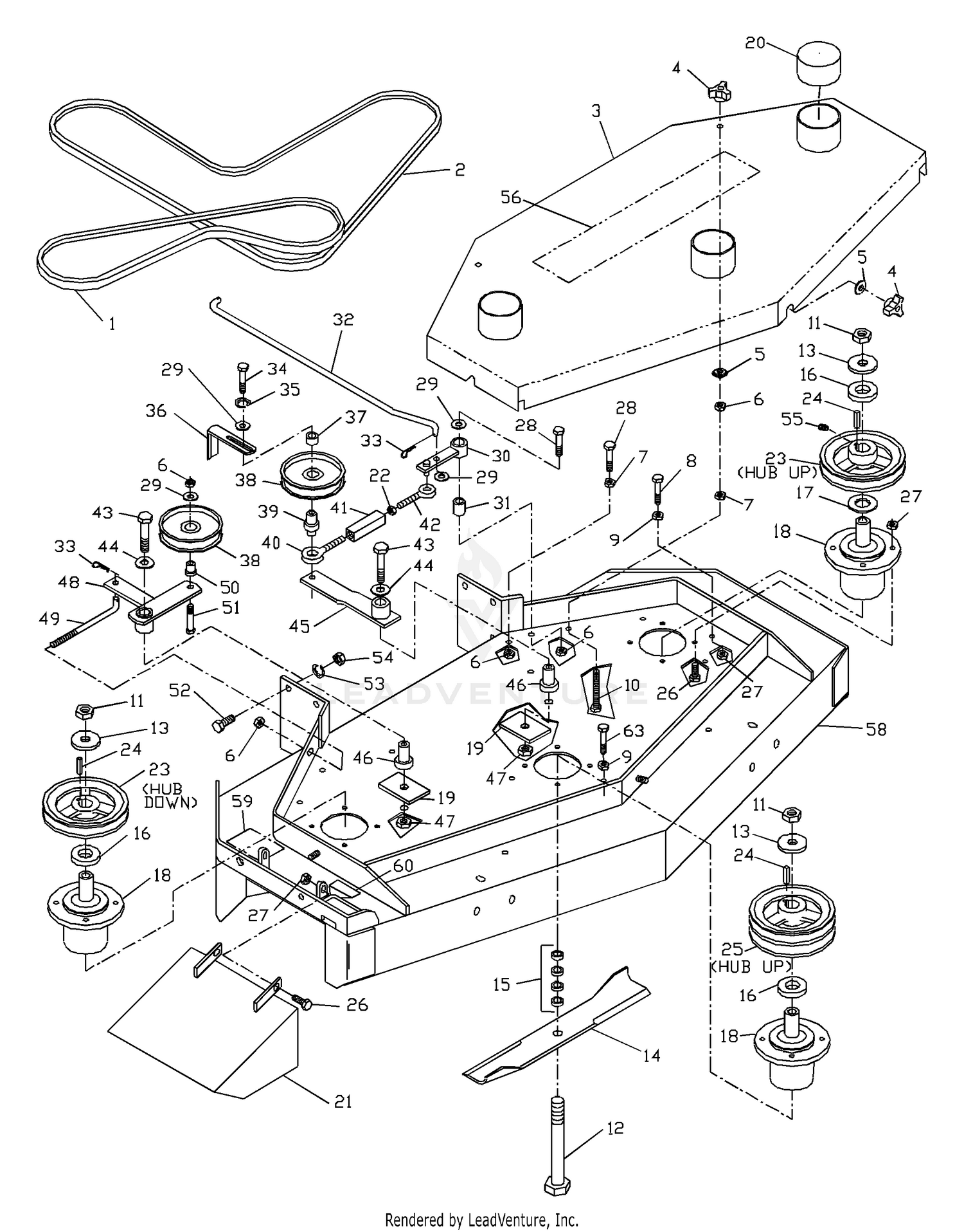 48" Deck Assembly