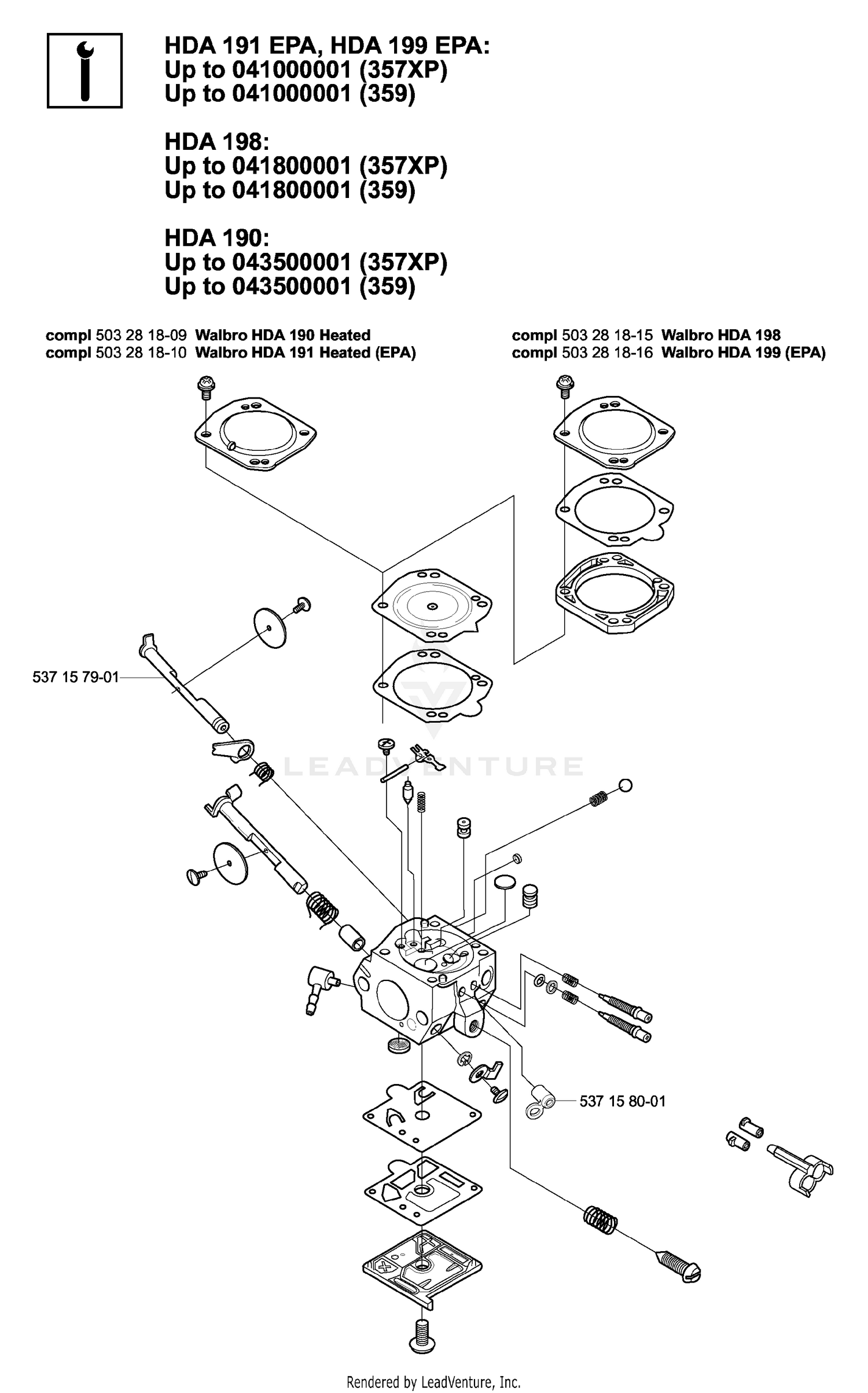 Variations - Carburetor Parts