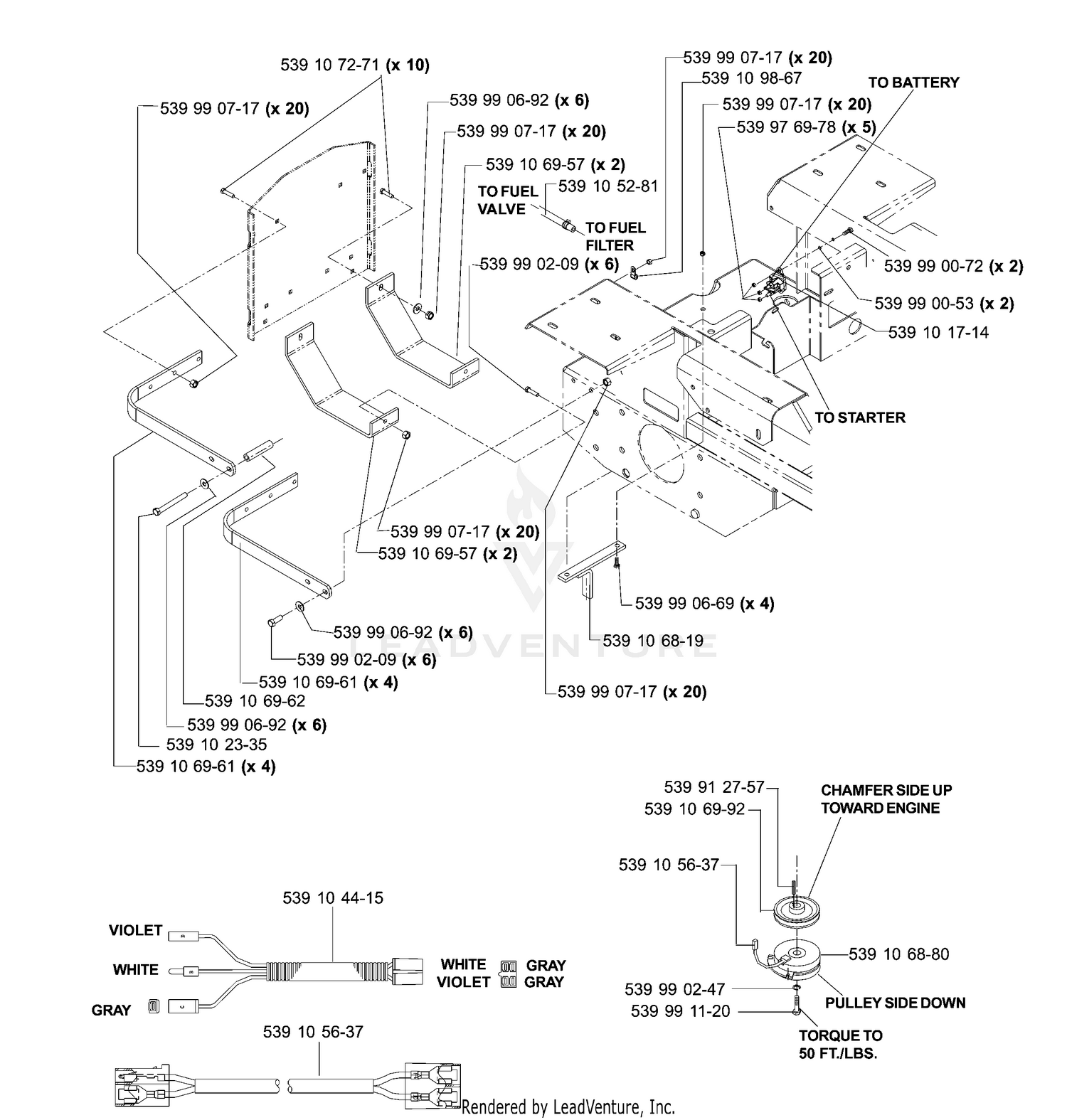 Kawasaki Engine Assembly