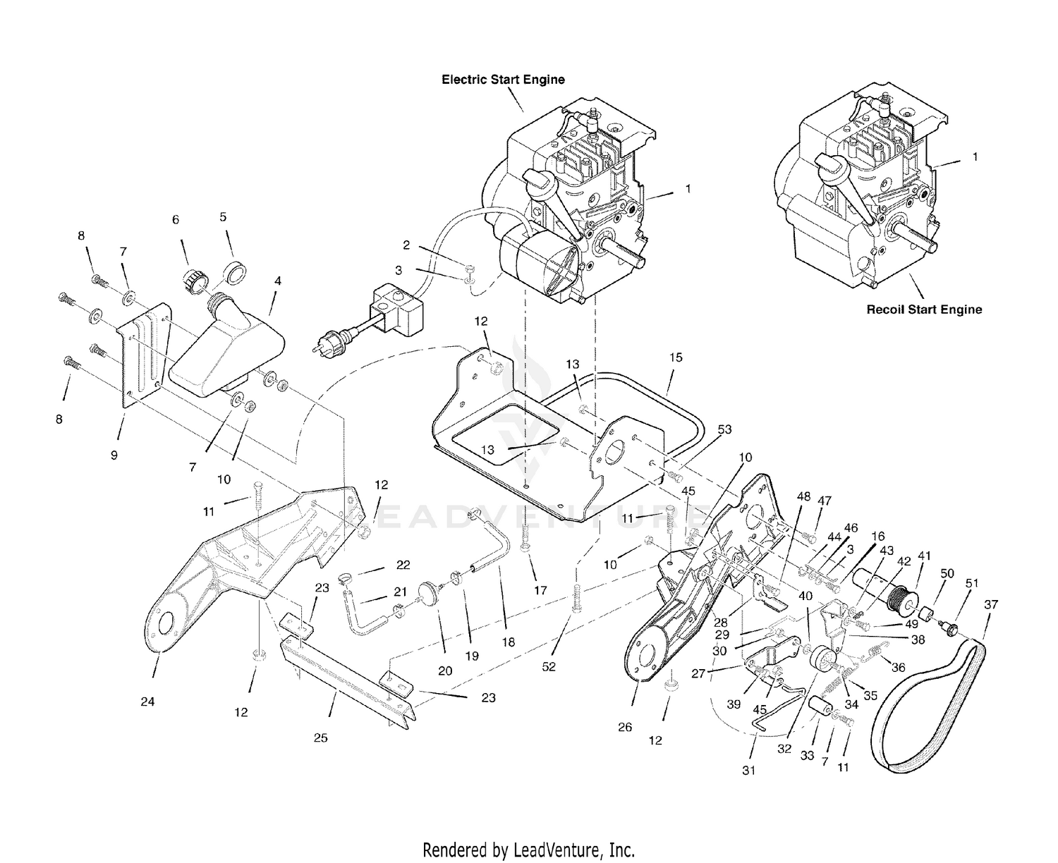 Engine and Frame Assembly