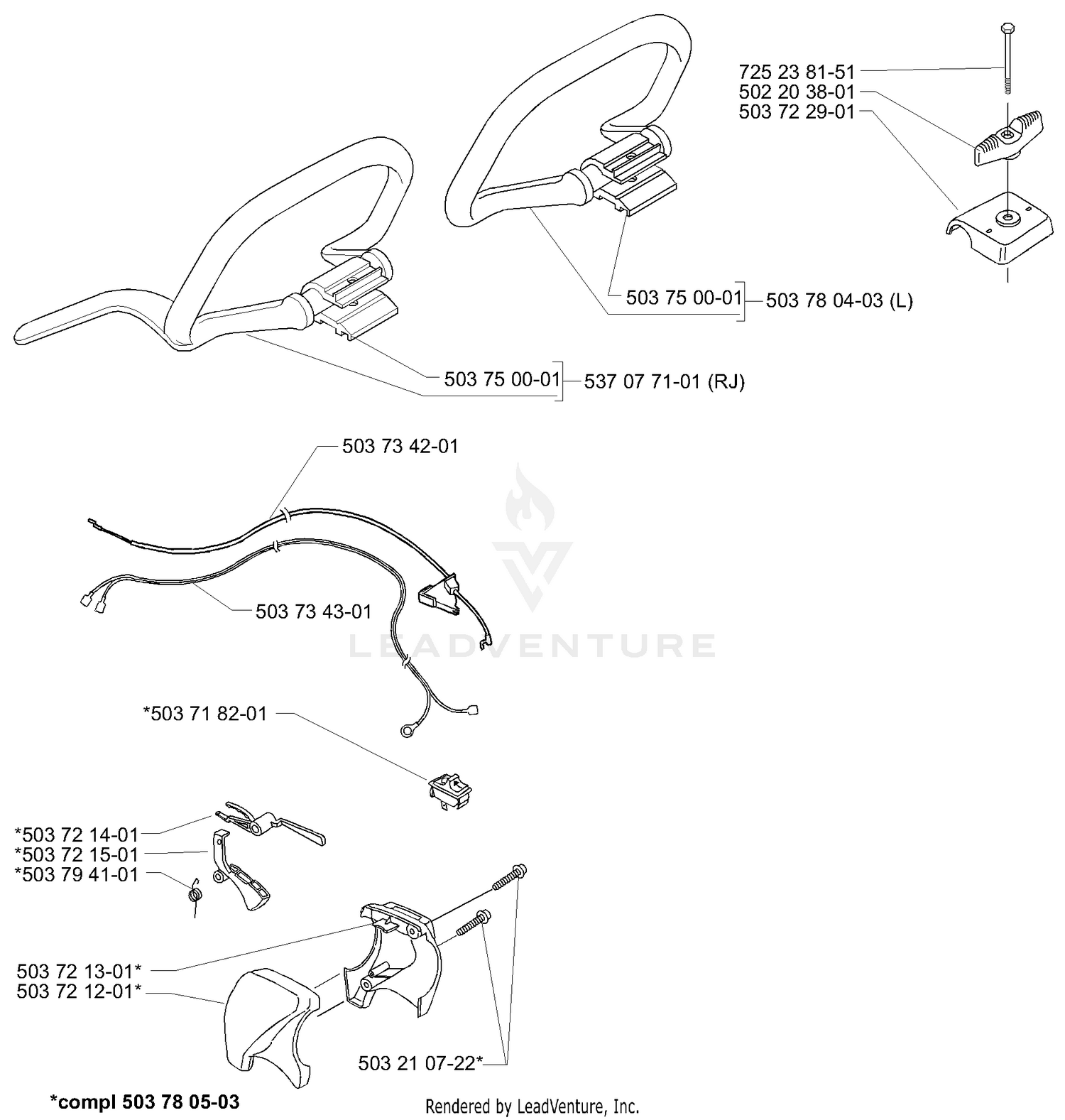 232L 240L,RJ Handle & Throttle Trigger