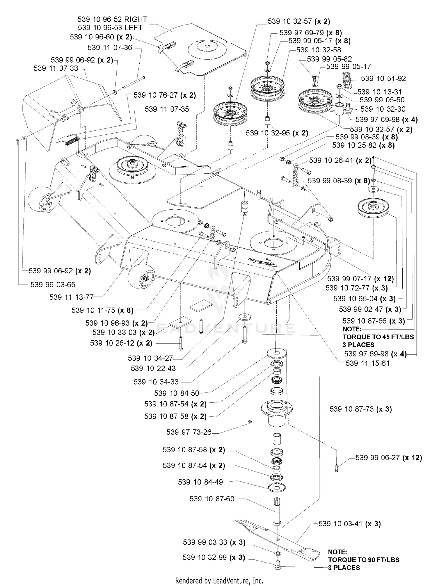 Deck Assembly (52") (Part 1)