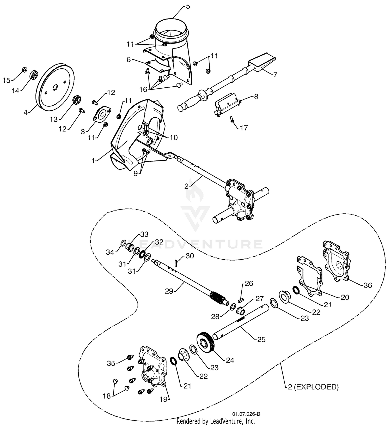Auger Housing / Impeller Assembly - A