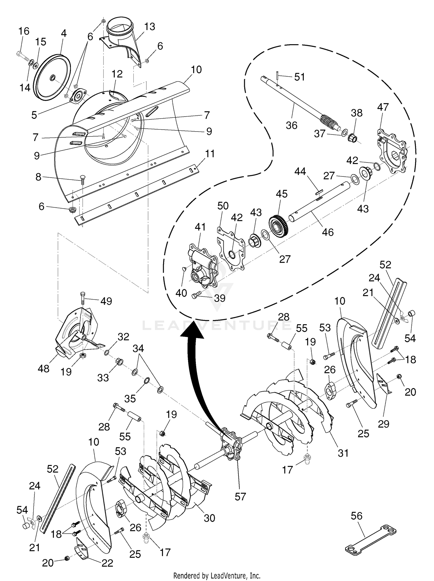 Auger Housing / Impeller Assembly
