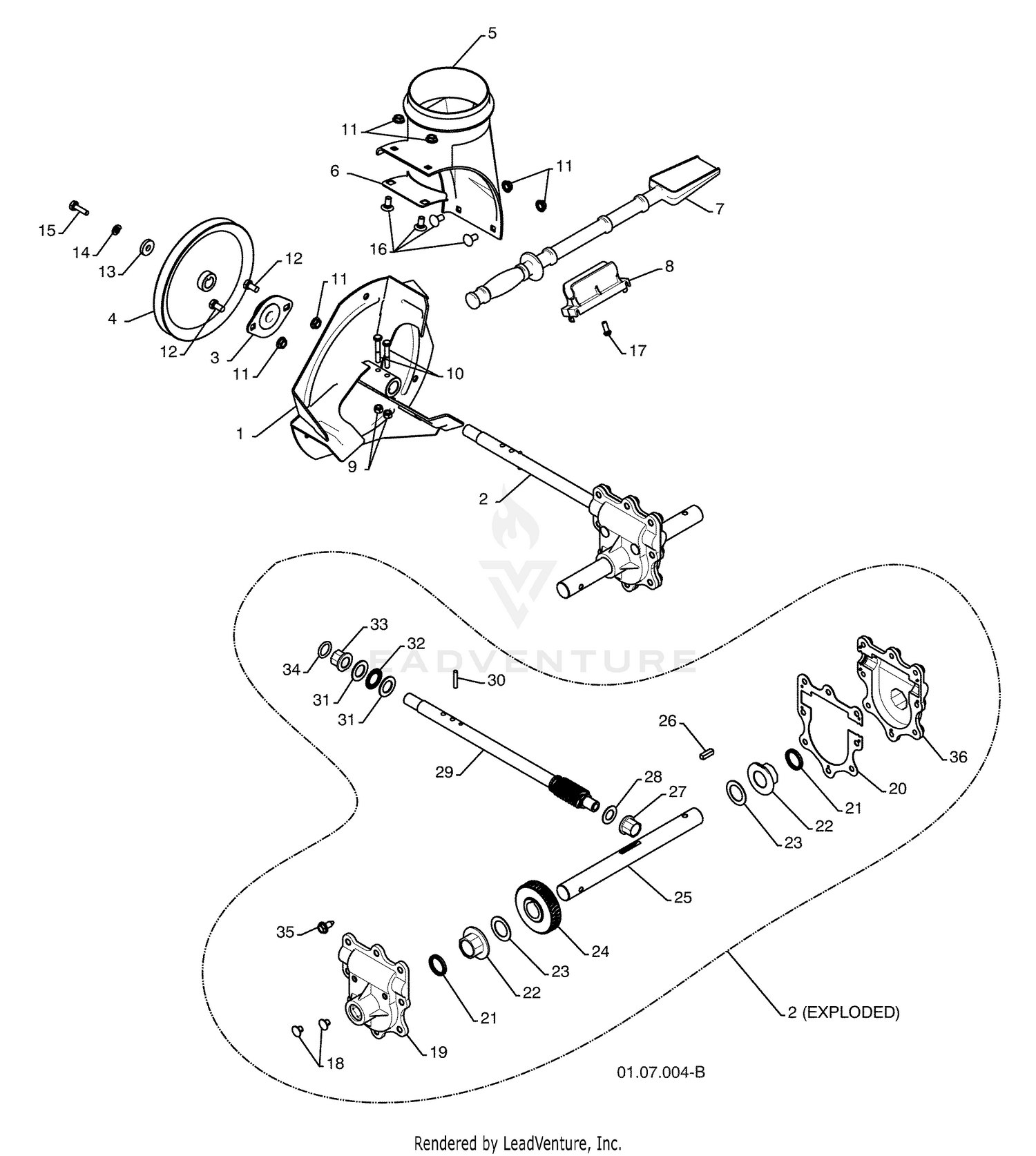 Auger Housing / Impeller Assembly - A