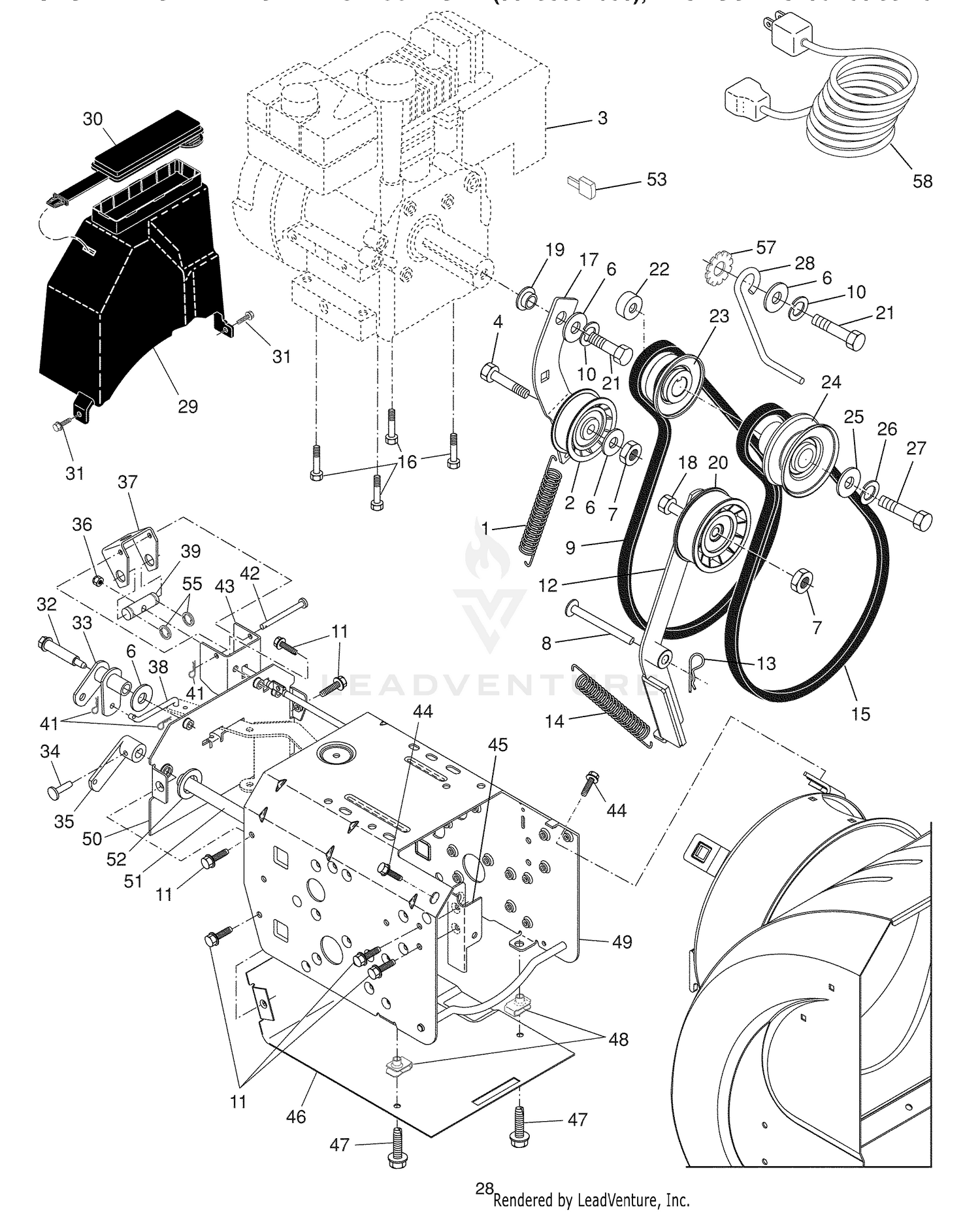 Chassis / Engine / Pulleys