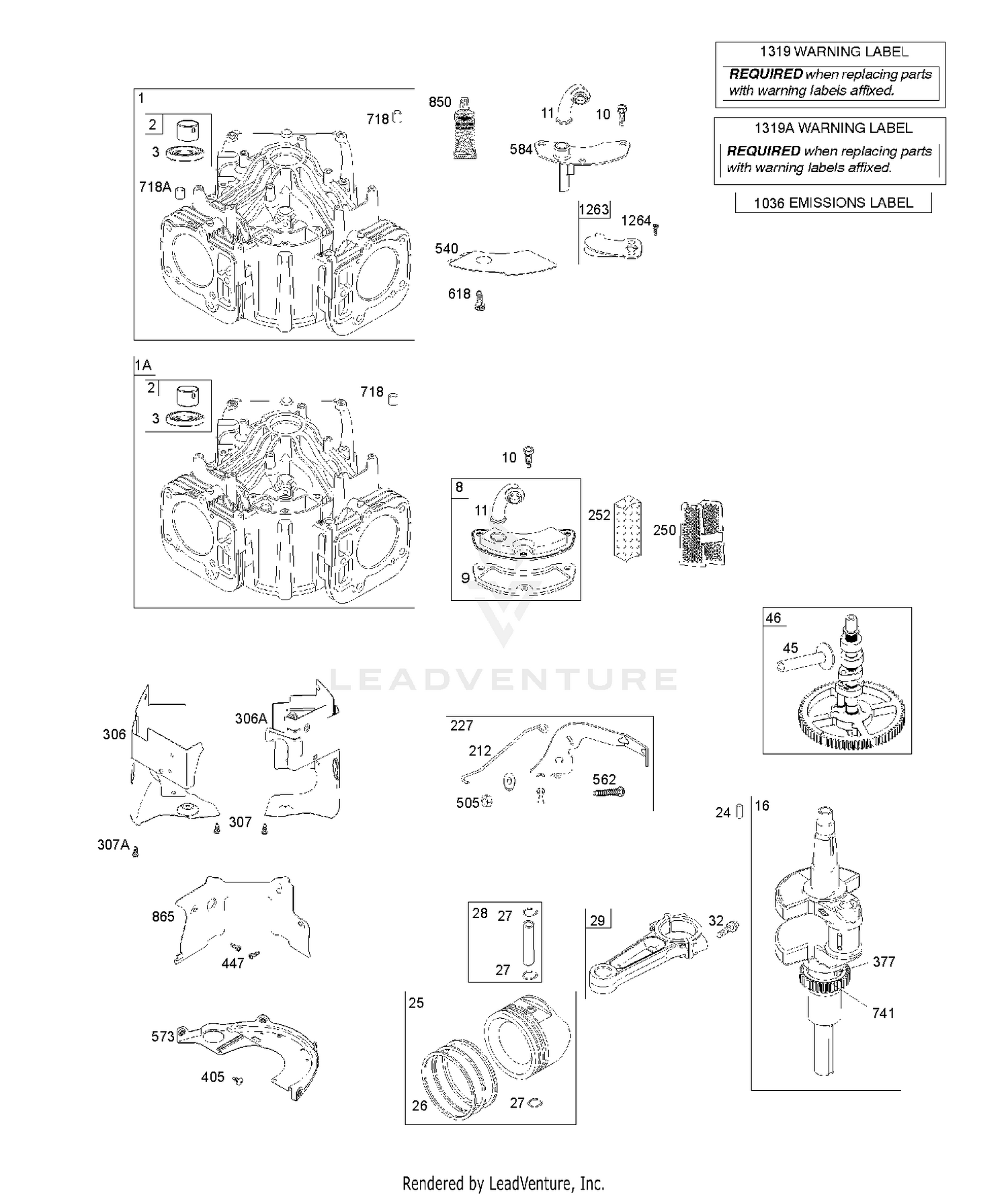CYLINDER, CRANKSHAFT, CAMSHAFT, AIR GUIDES 8