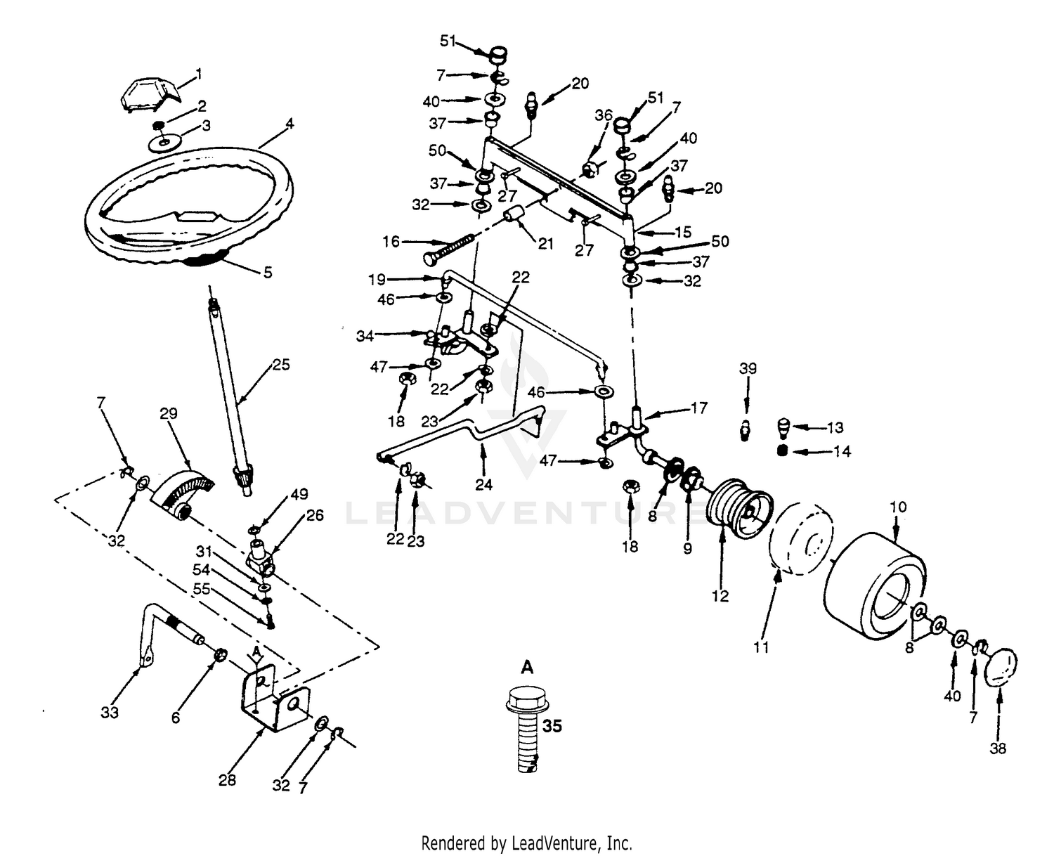 Steering, Front Axle And Wheels