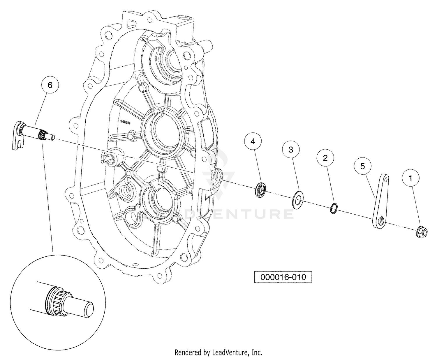 Transmission - Diesel Vehicles, Shift Shaft and Bell Crank (Style B)