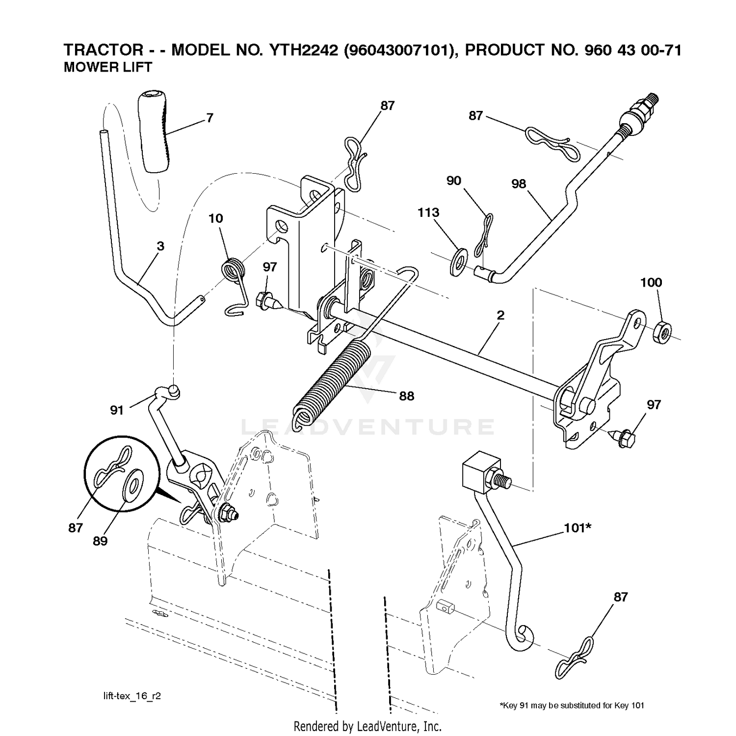 MOWER LIFT / DECK LIFT