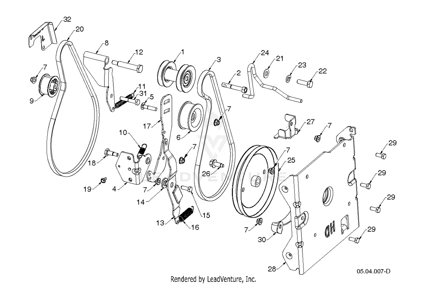 CHASSIS, ENGINE & PULLEYS