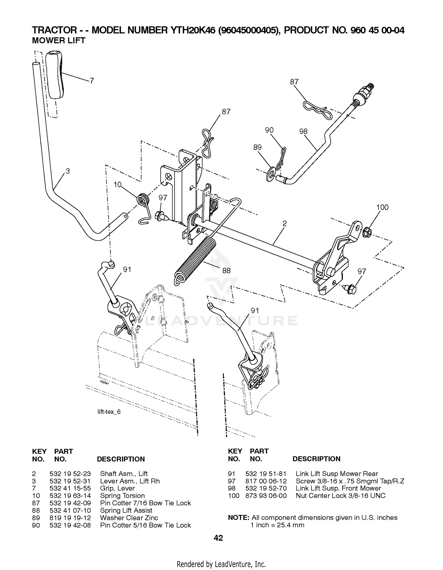 MOWER LIFT / DECK LIFT 2