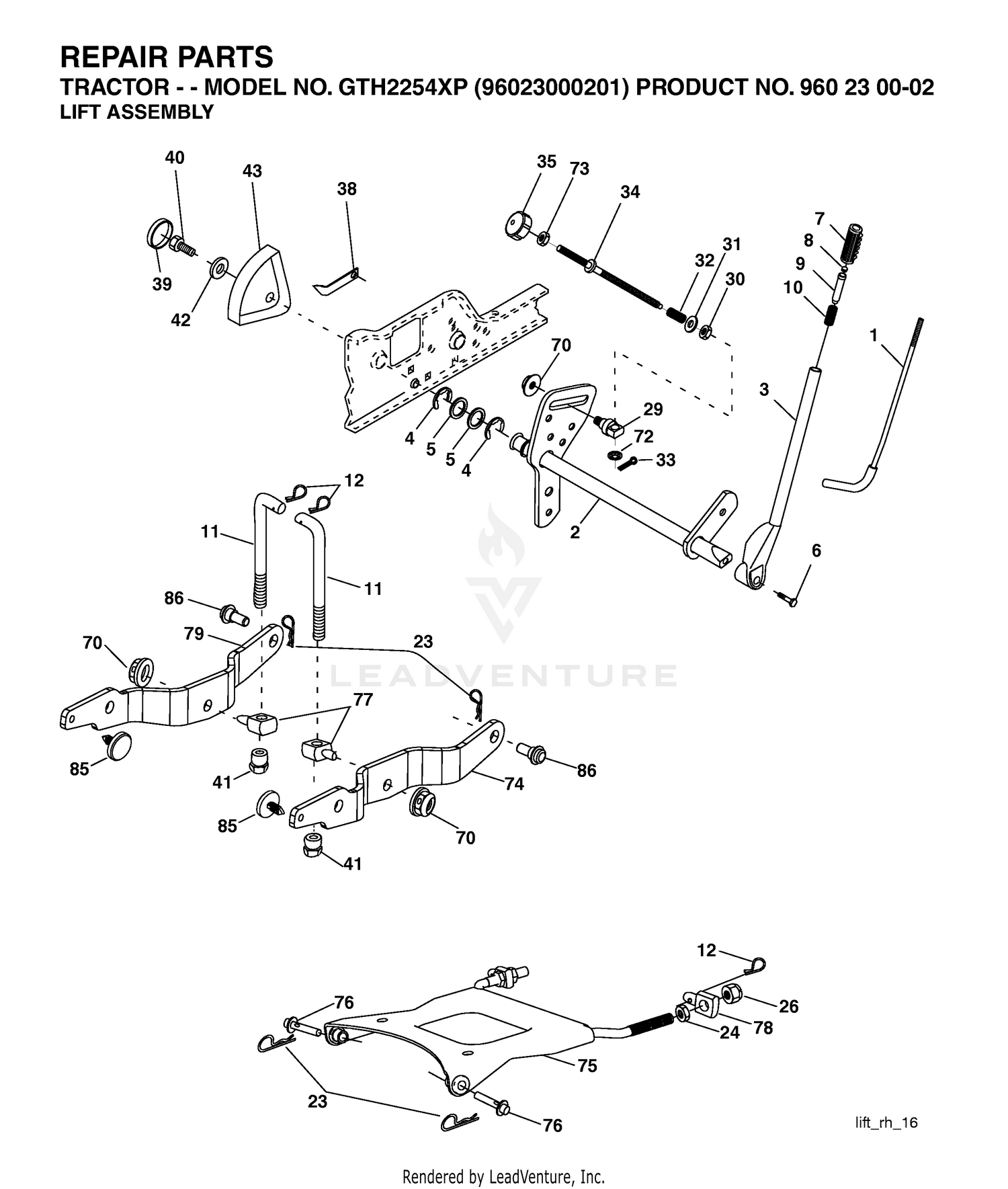 MOWER LIFT / DECK LIFT