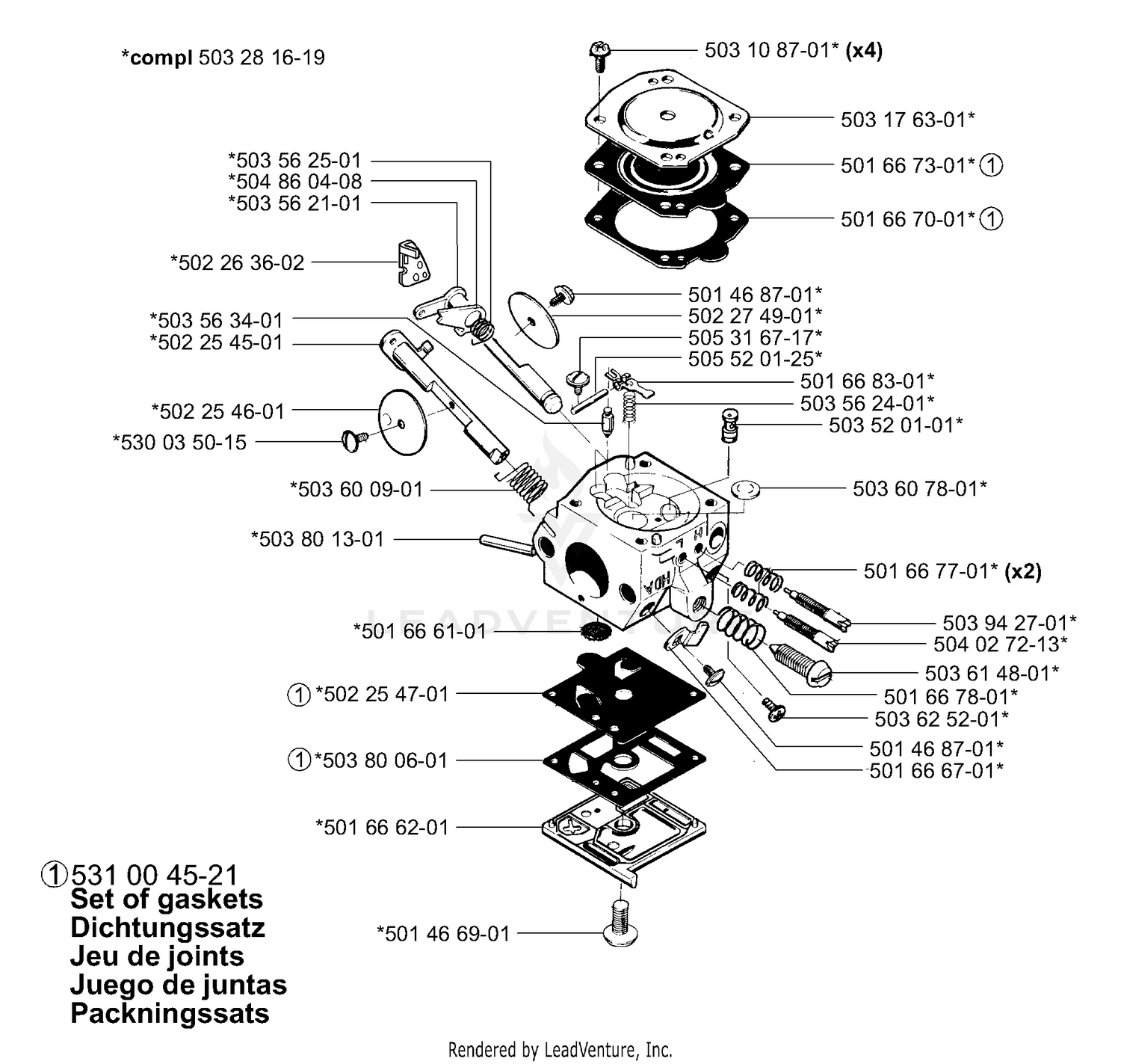 Carburetor - Walbro HDA-142