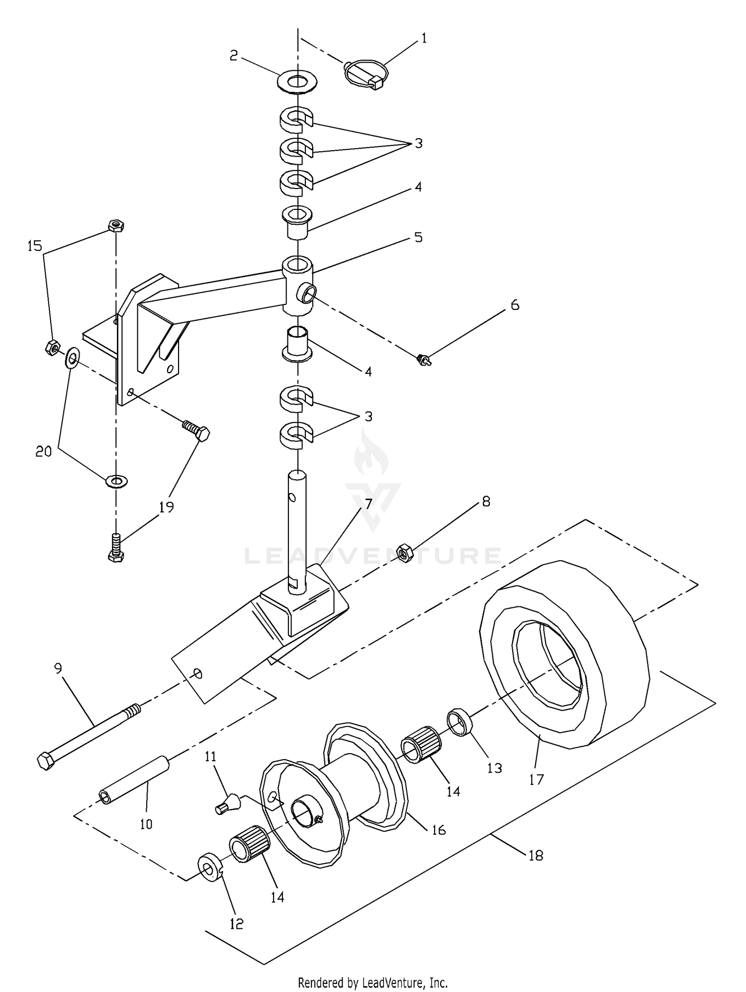 Front Caster Assembly