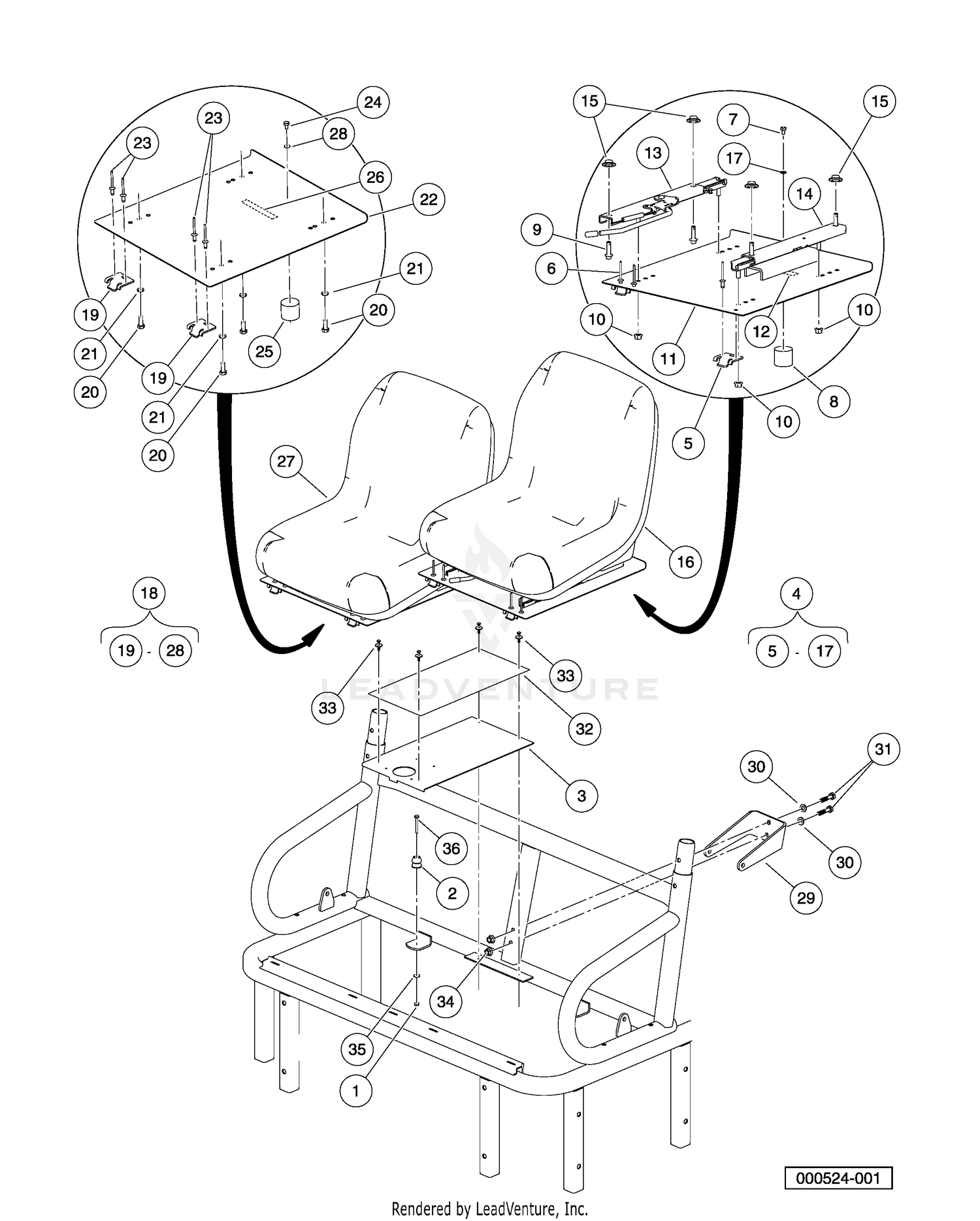 Bucket Seats - Gray