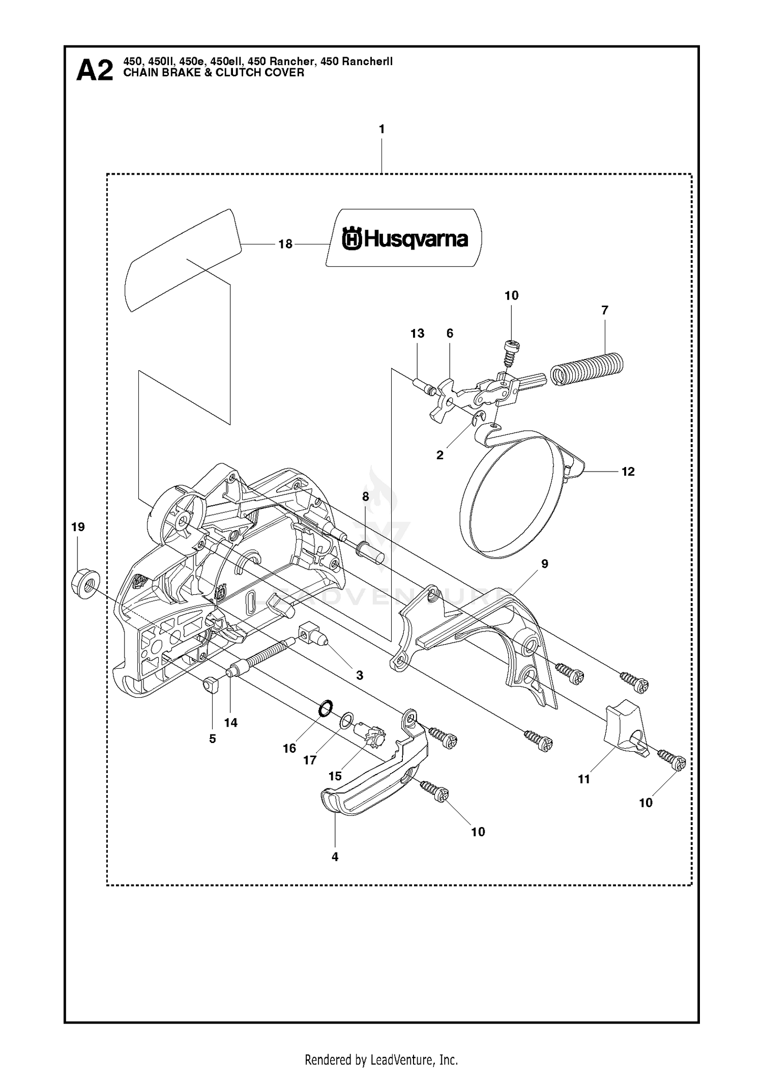 CHAIN BRAKE & CLUTCH COVER 2