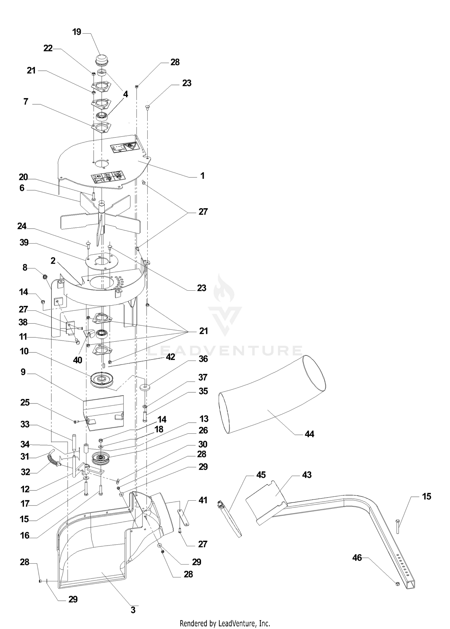 Spindle Drive Fan Assembly 540200803