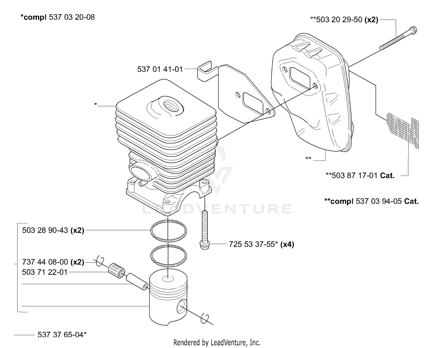 Piston / Cylinder / Muffler