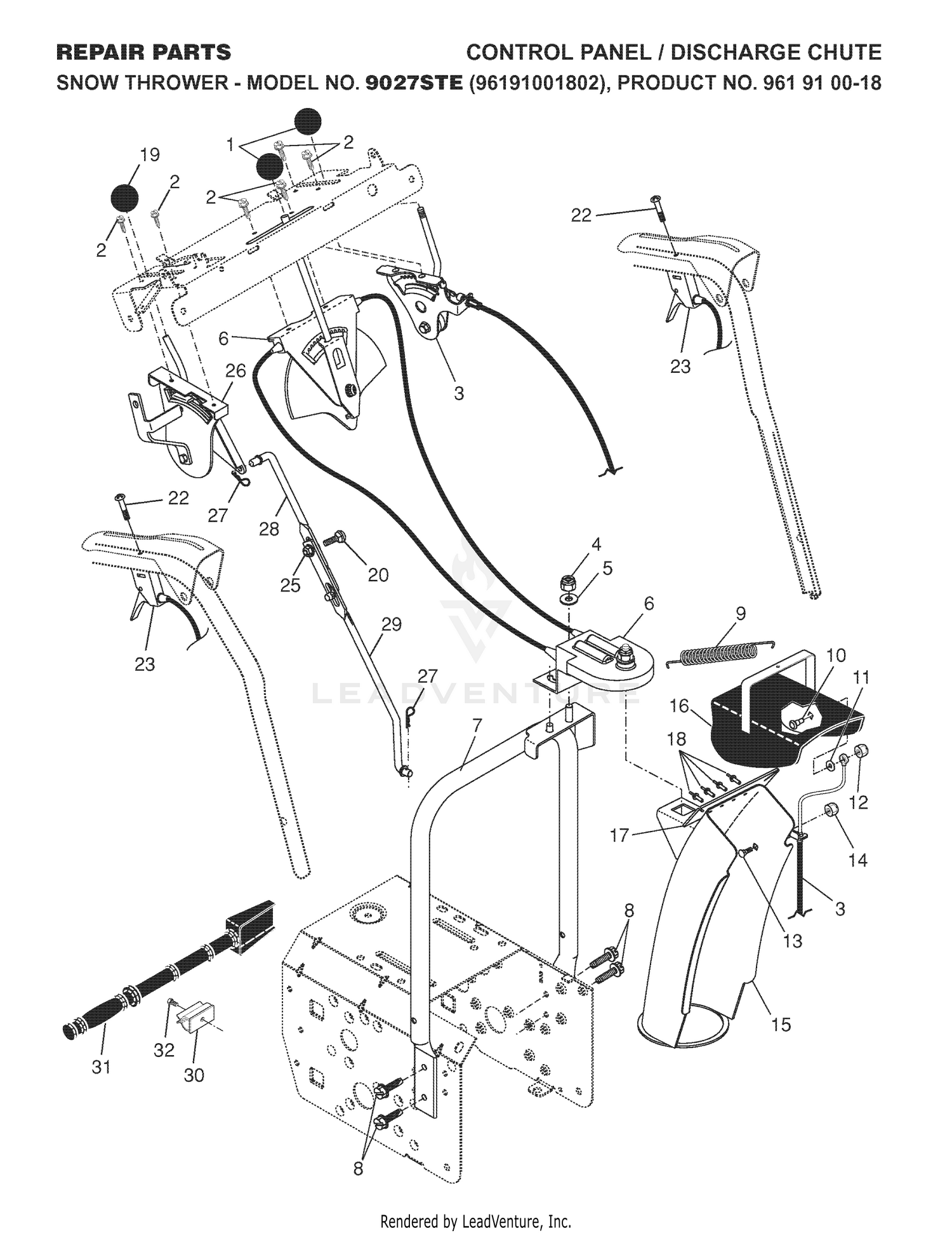 CONTROL PANEL & DISCHARGE CHUTE