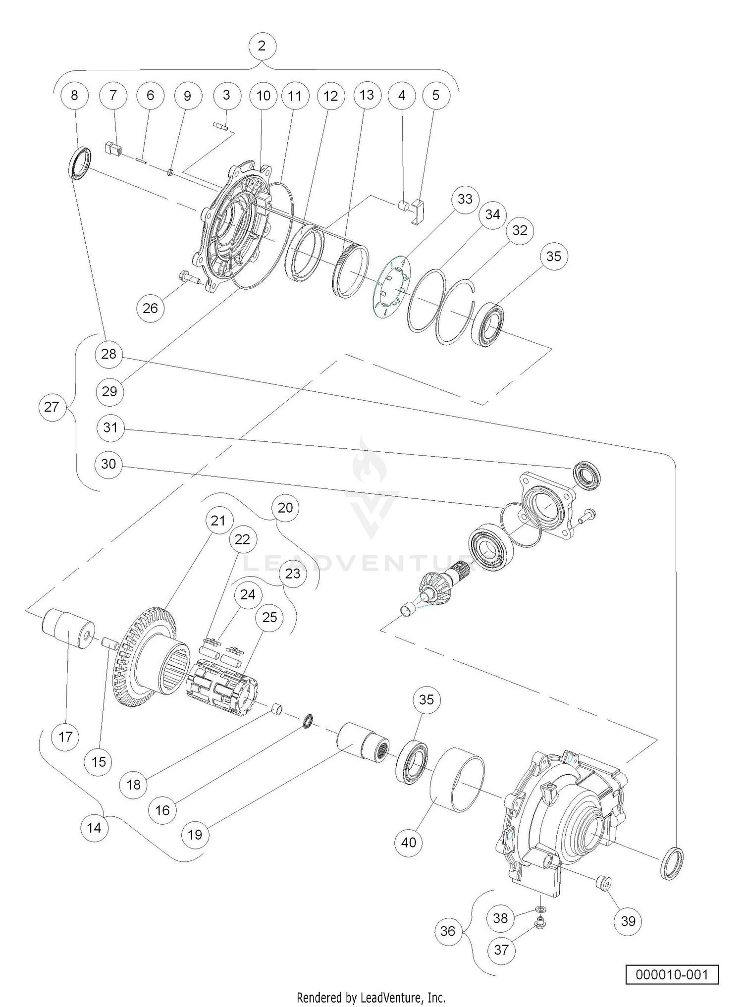 Front Differential (Output Components)