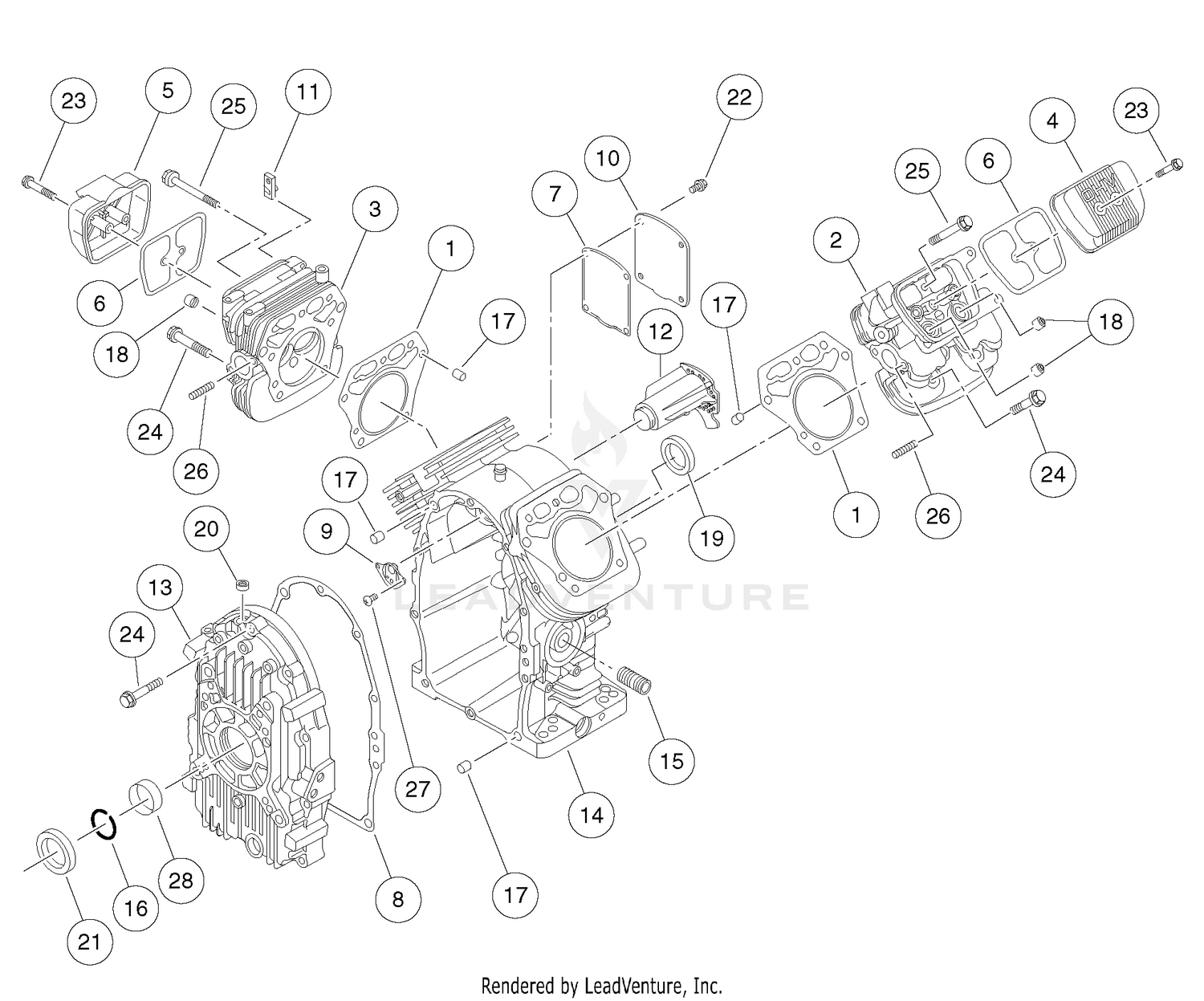 Cylinder Head And Crankcase