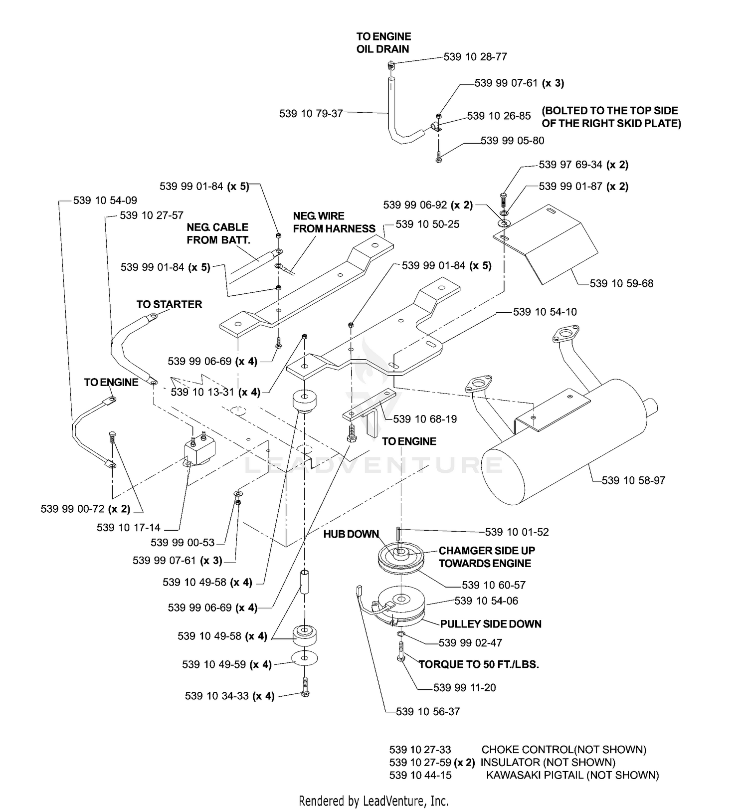Kawasaki Engine Assembly