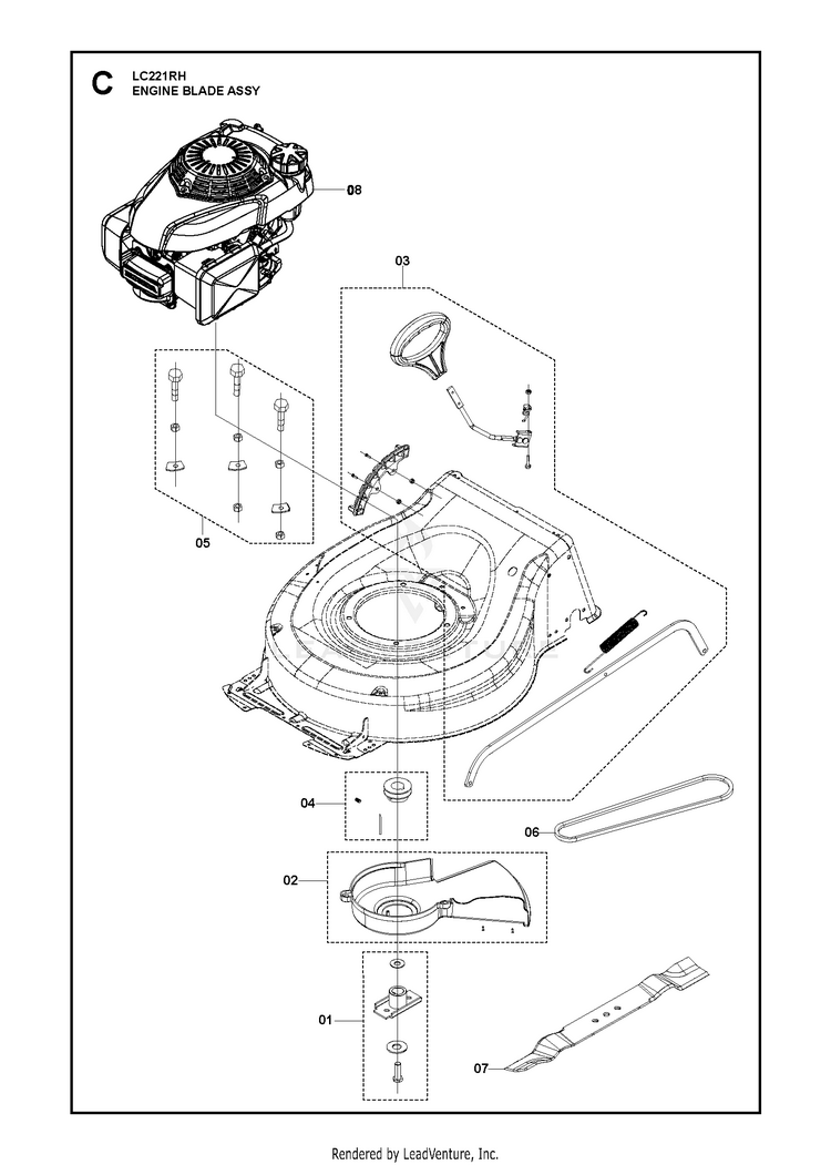 Husqvarna LC 221RH 967993601 (201912) Walk Behind Mower Partswarehouse