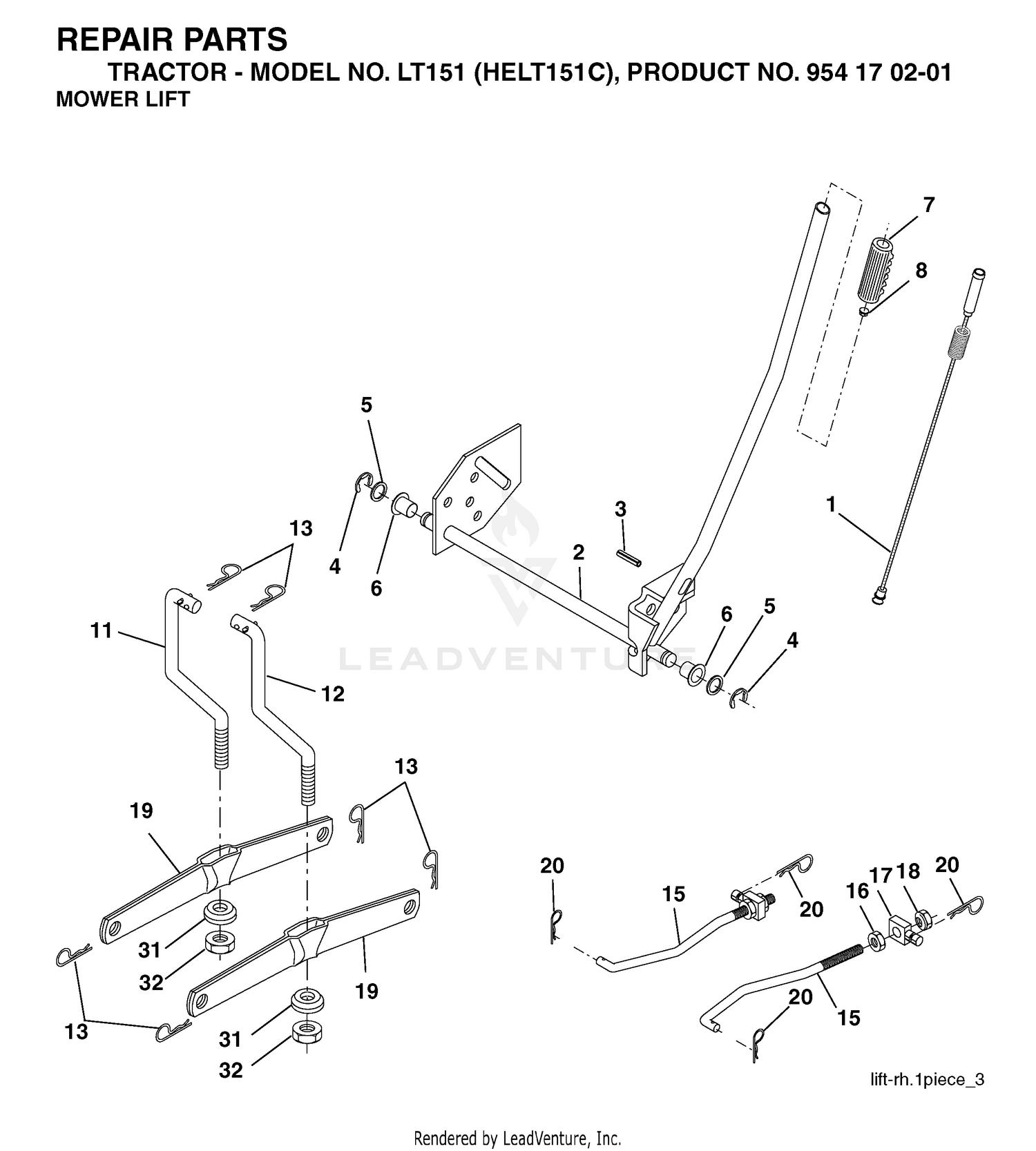 MOWER LIFT / DECK LIFT