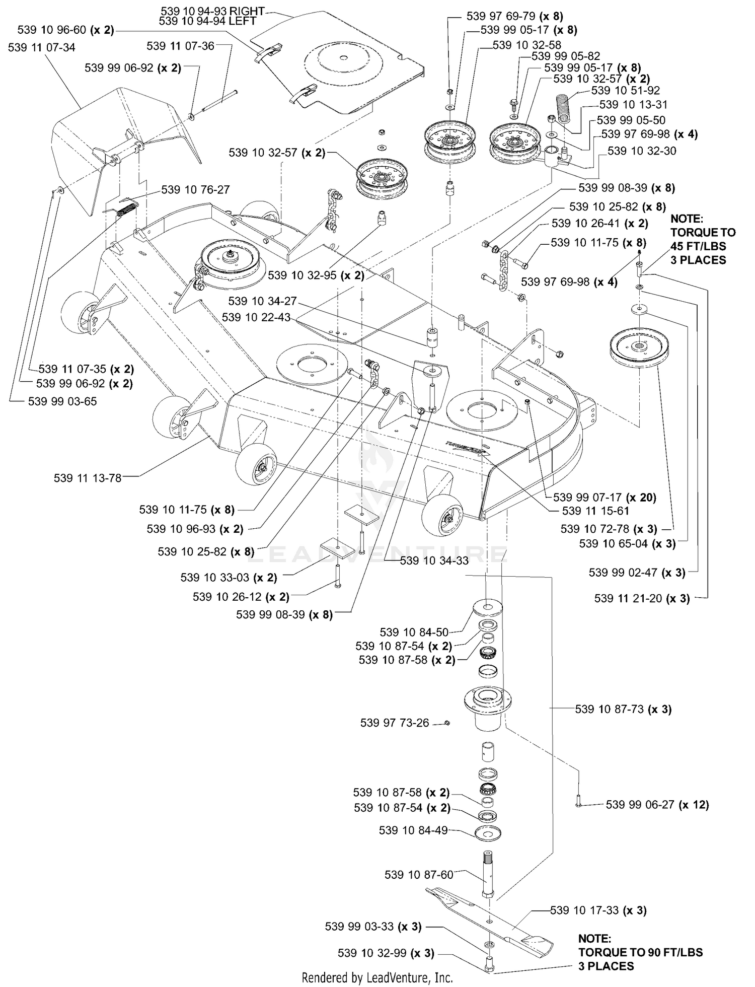 61" Front Deck Assembly (Part 1)