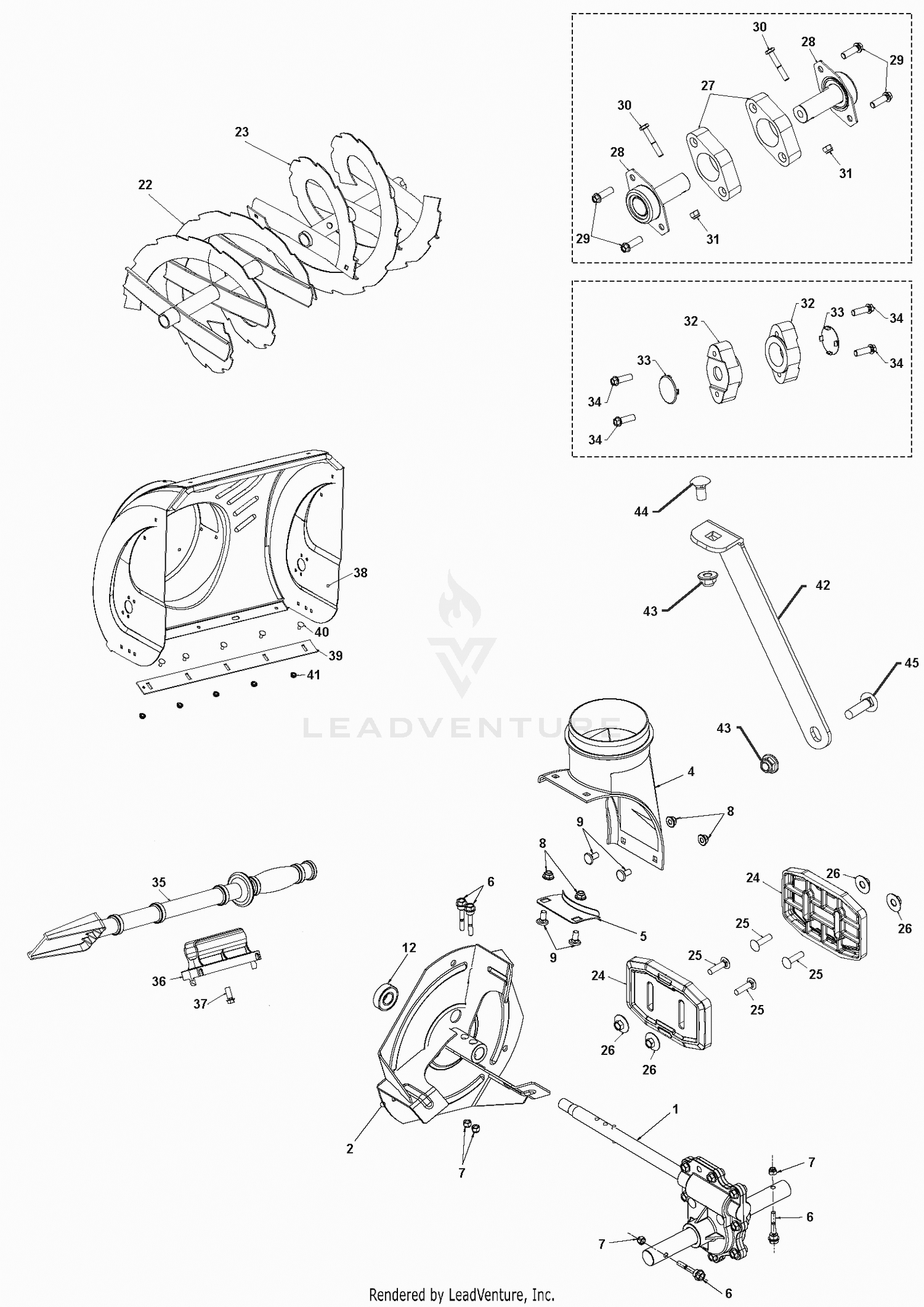 AUGER HOUSING & IMPELLER
