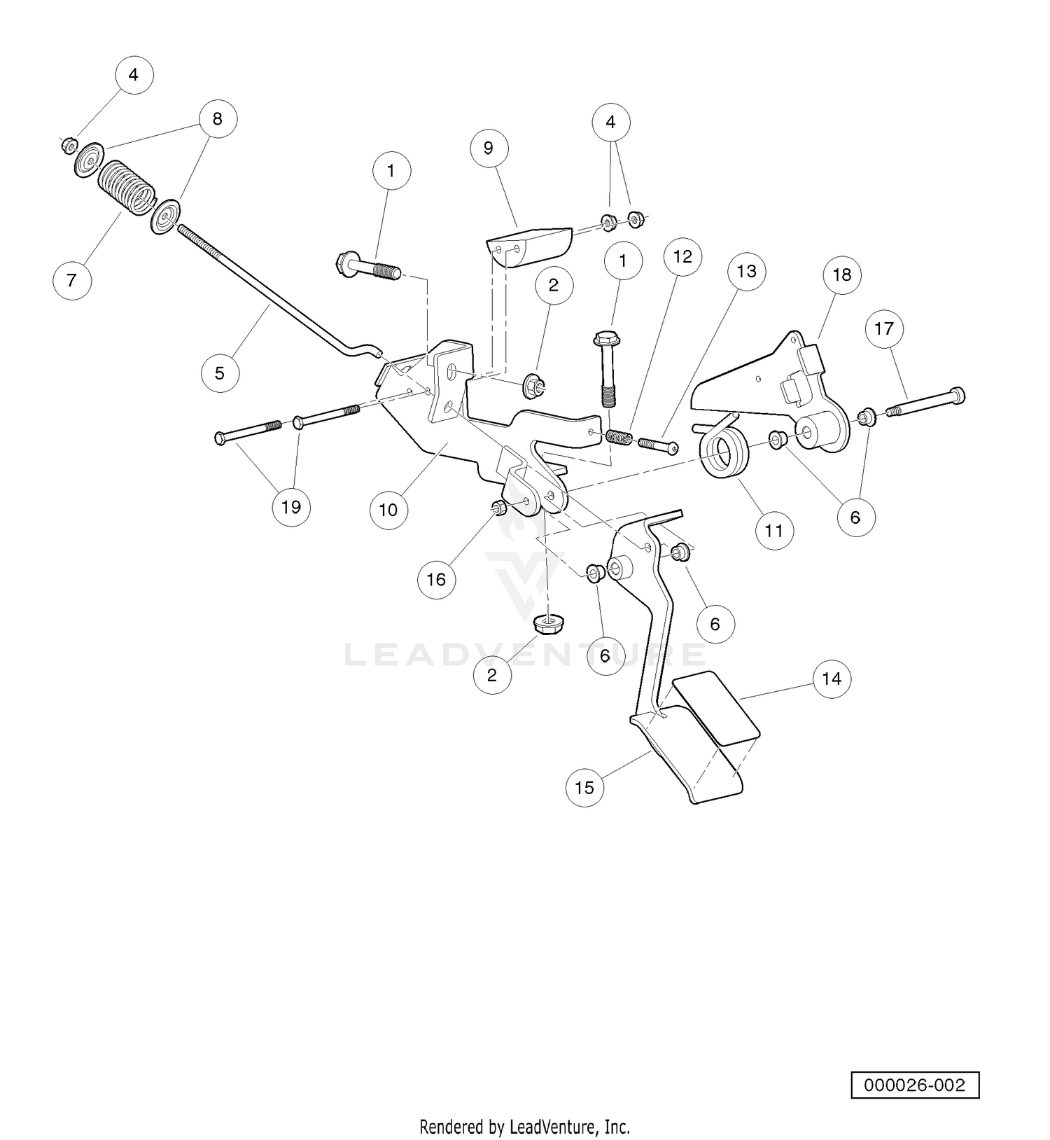Accelerator Pedal Assembly Style A