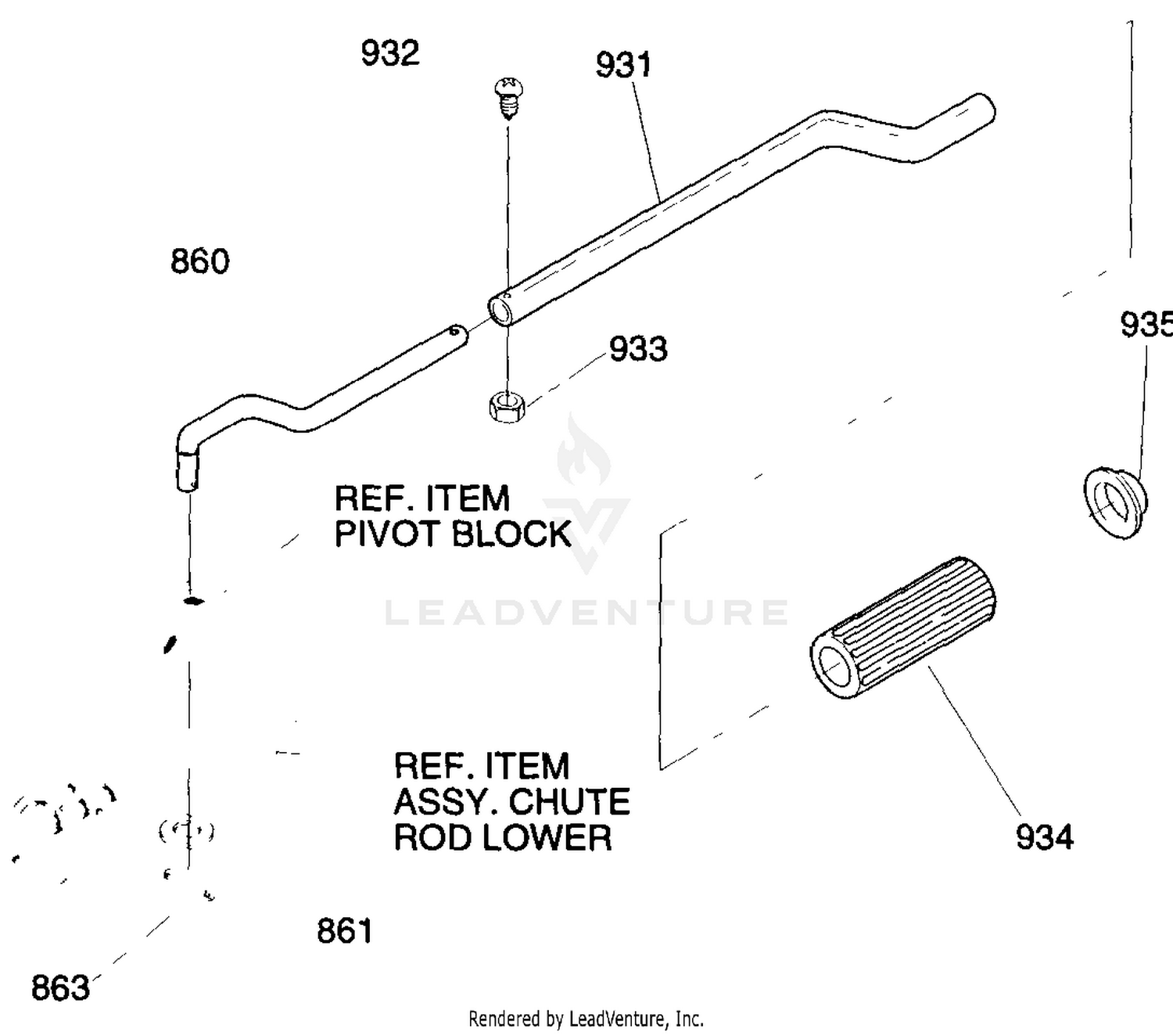 Chute Control Rod Repair Parts