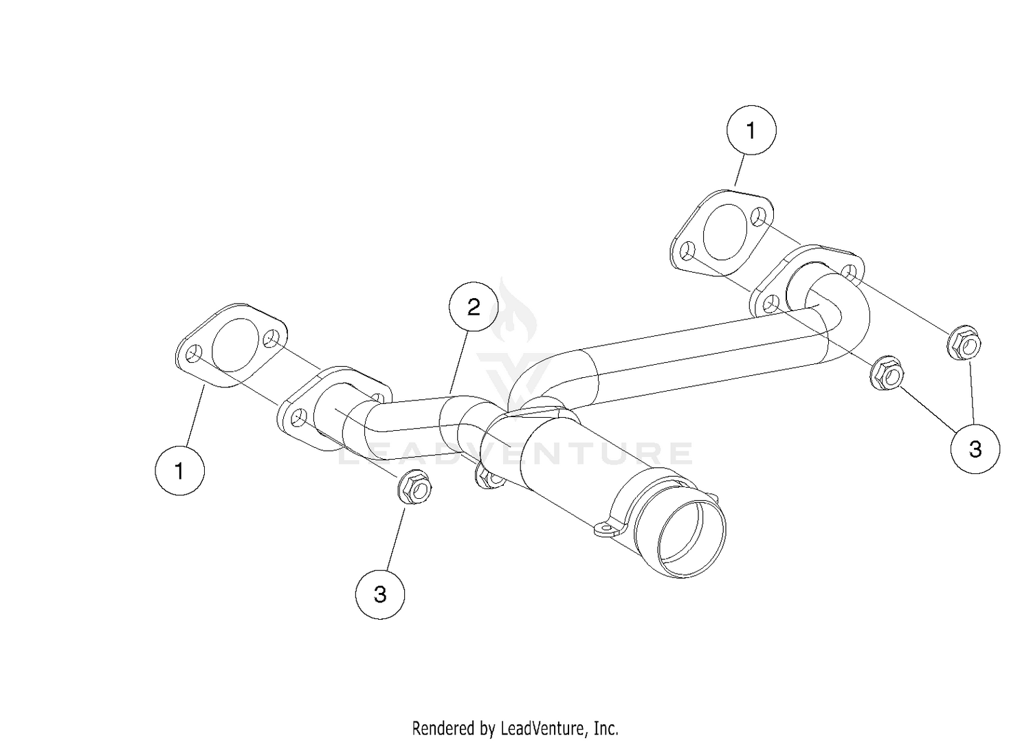 Exhaust Header - Kawasaki  Gas