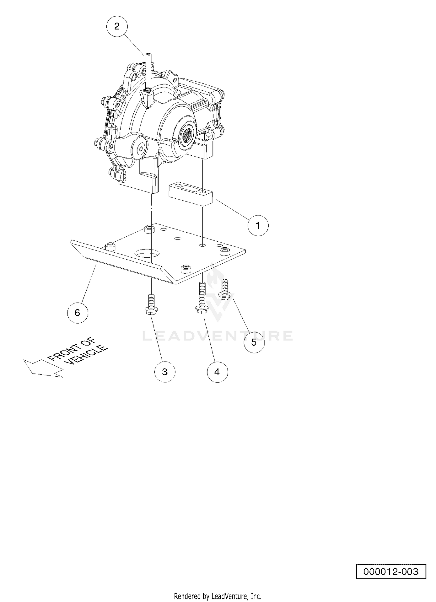 Front Differential Mounting Plate