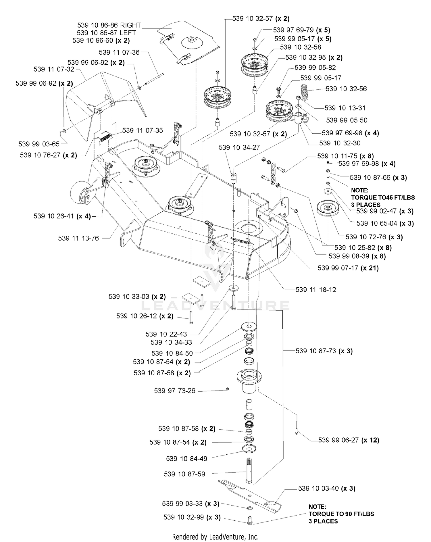 Deck Assembly (48") (Part 1)