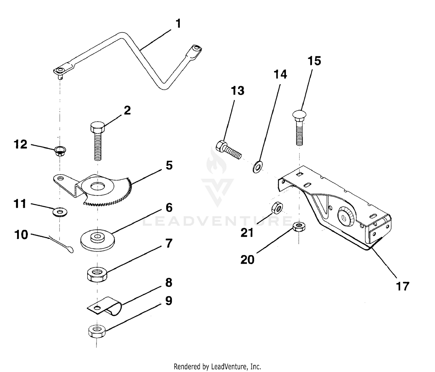 Sector Gear/Axle Support