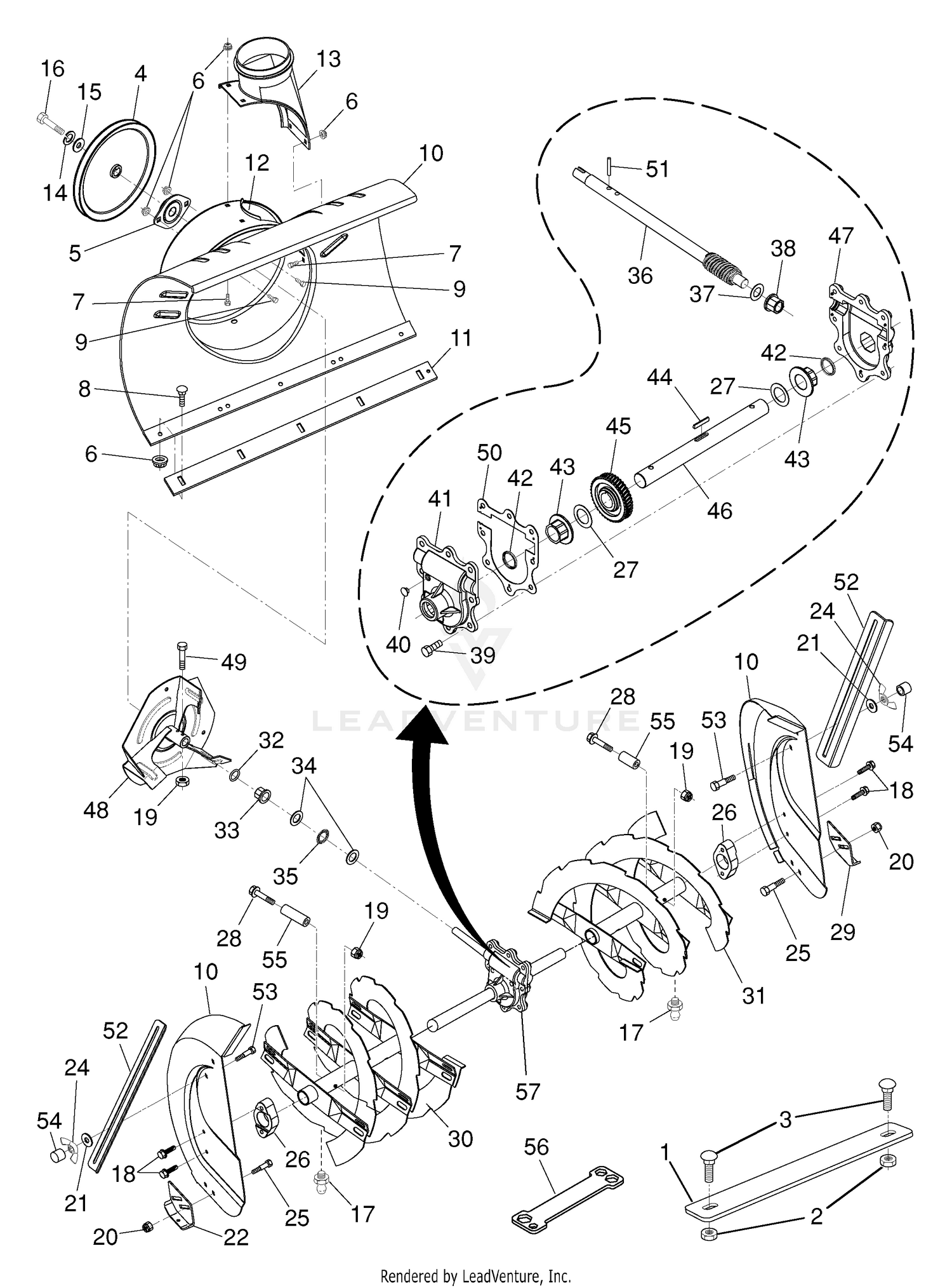 Auger Housing / Impeller Assembly